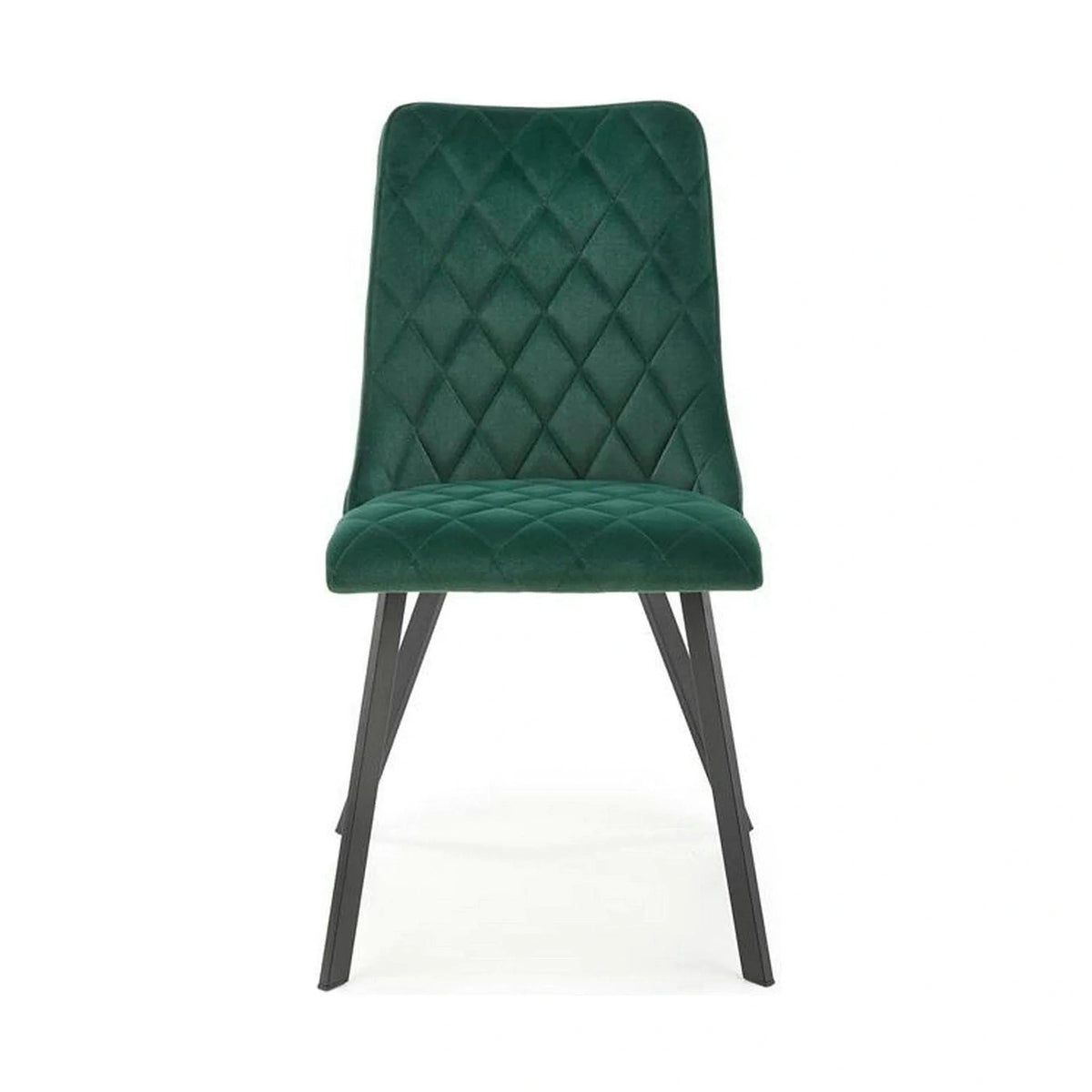 Scaun K450, verde/negru, stofa catifelata/metal, 44x58x85 cm