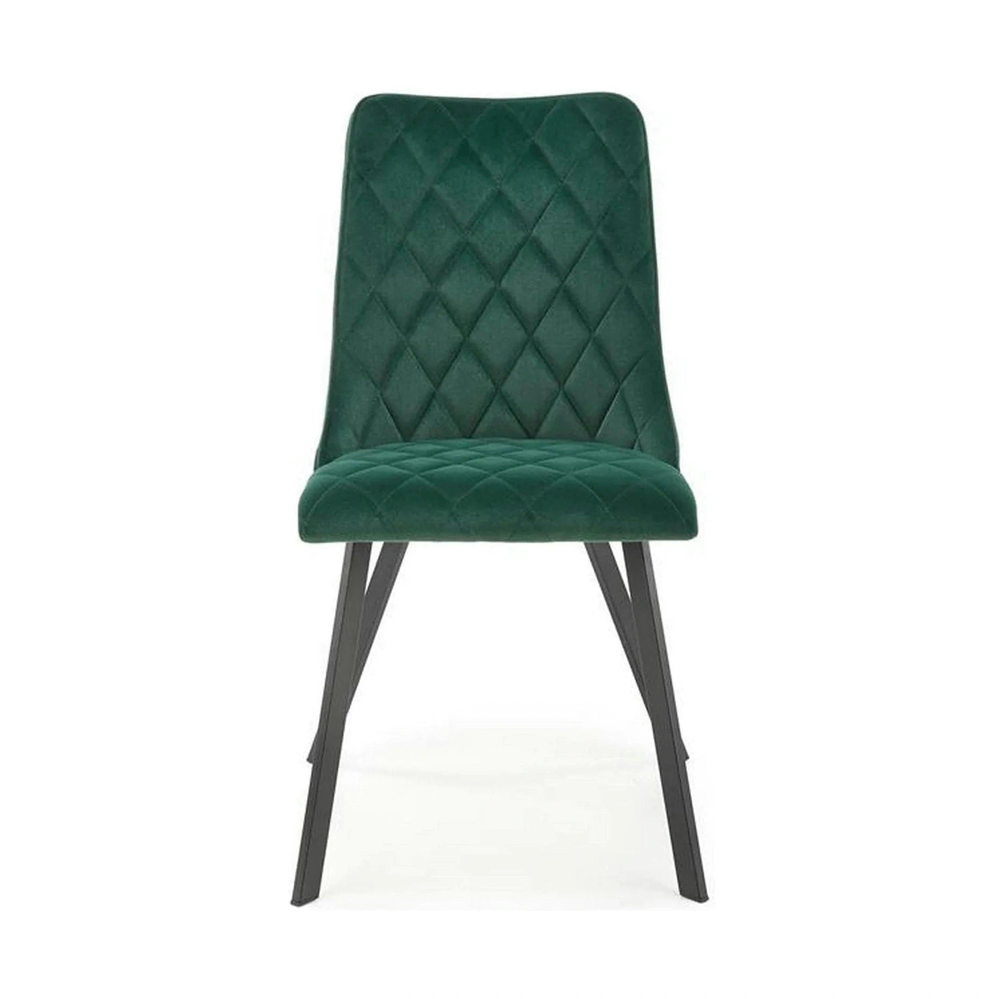 Scaun K450, verde/negru, stofa catifelata/metal, 44x58x85 cm