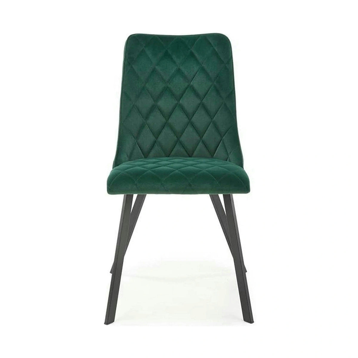Scaun K450, verde/negru, stofa catifelata/metal, 44x58x85 cm