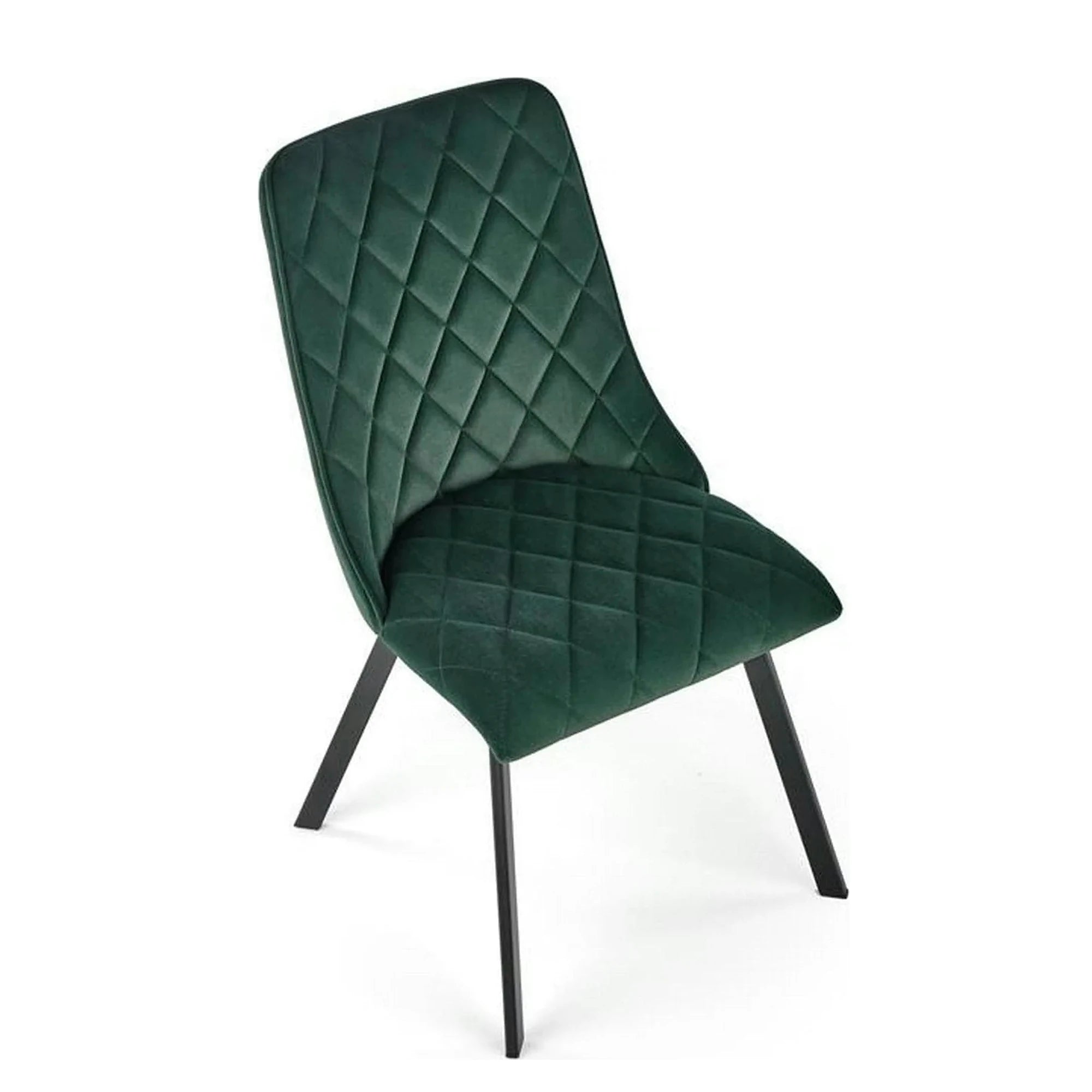 Scaun K450, verde/negru, stofa catifelata/metal, 44x58x85 cm
