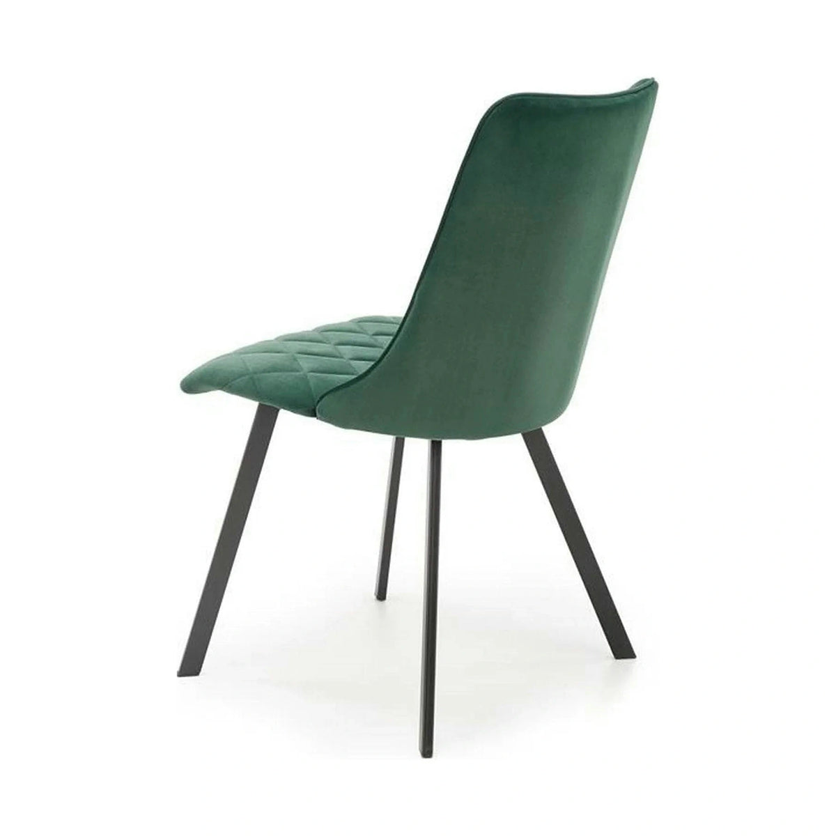 Scaun K450, verde/negru, stofa catifelata/metal, 44x58x85 cm