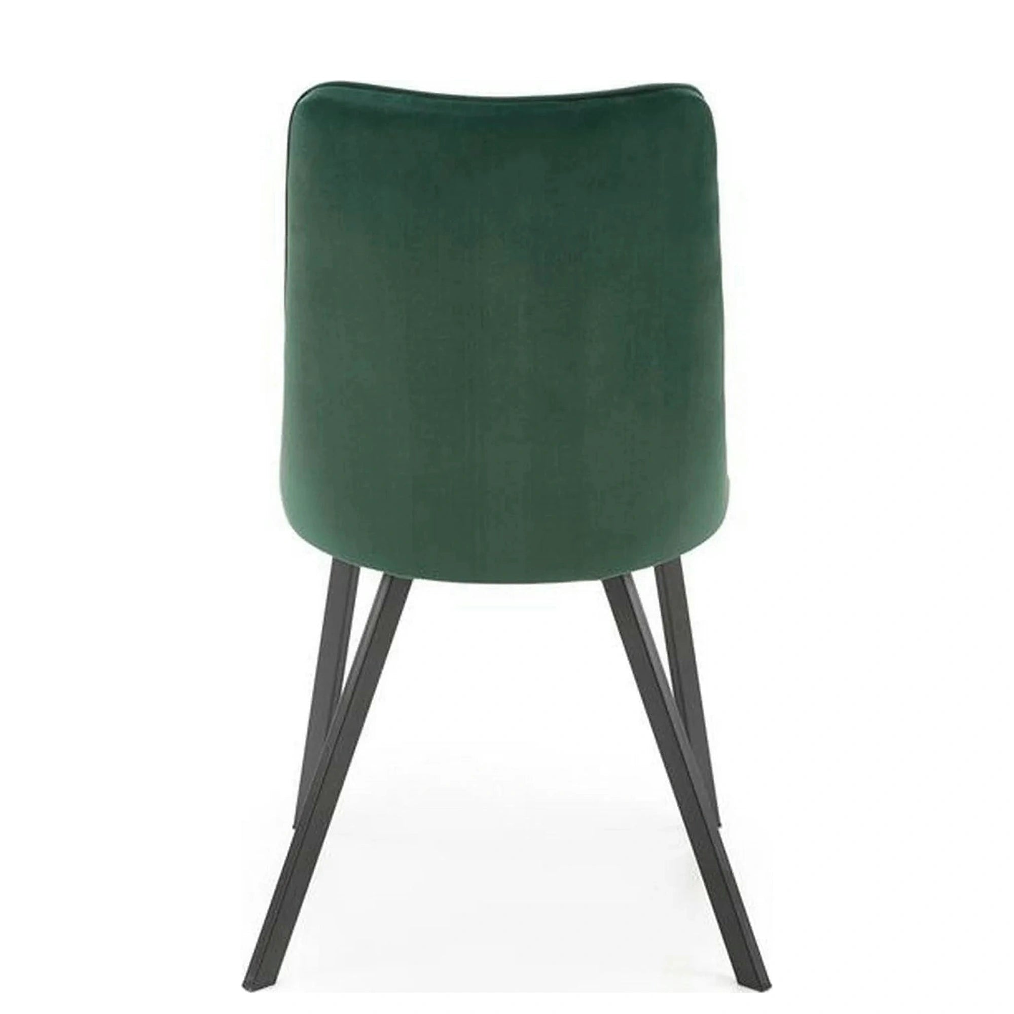 Scaun K450, verde/negru, stofa catifelata/metal, 44x58x85 cm