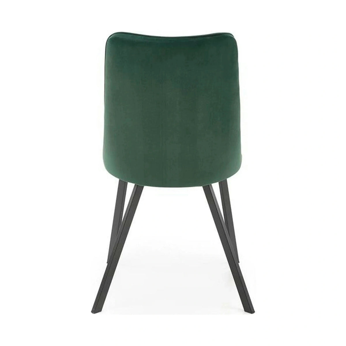 Scaun K450, verde/negru, stofa catifelata/metal, 44x58x85 cm