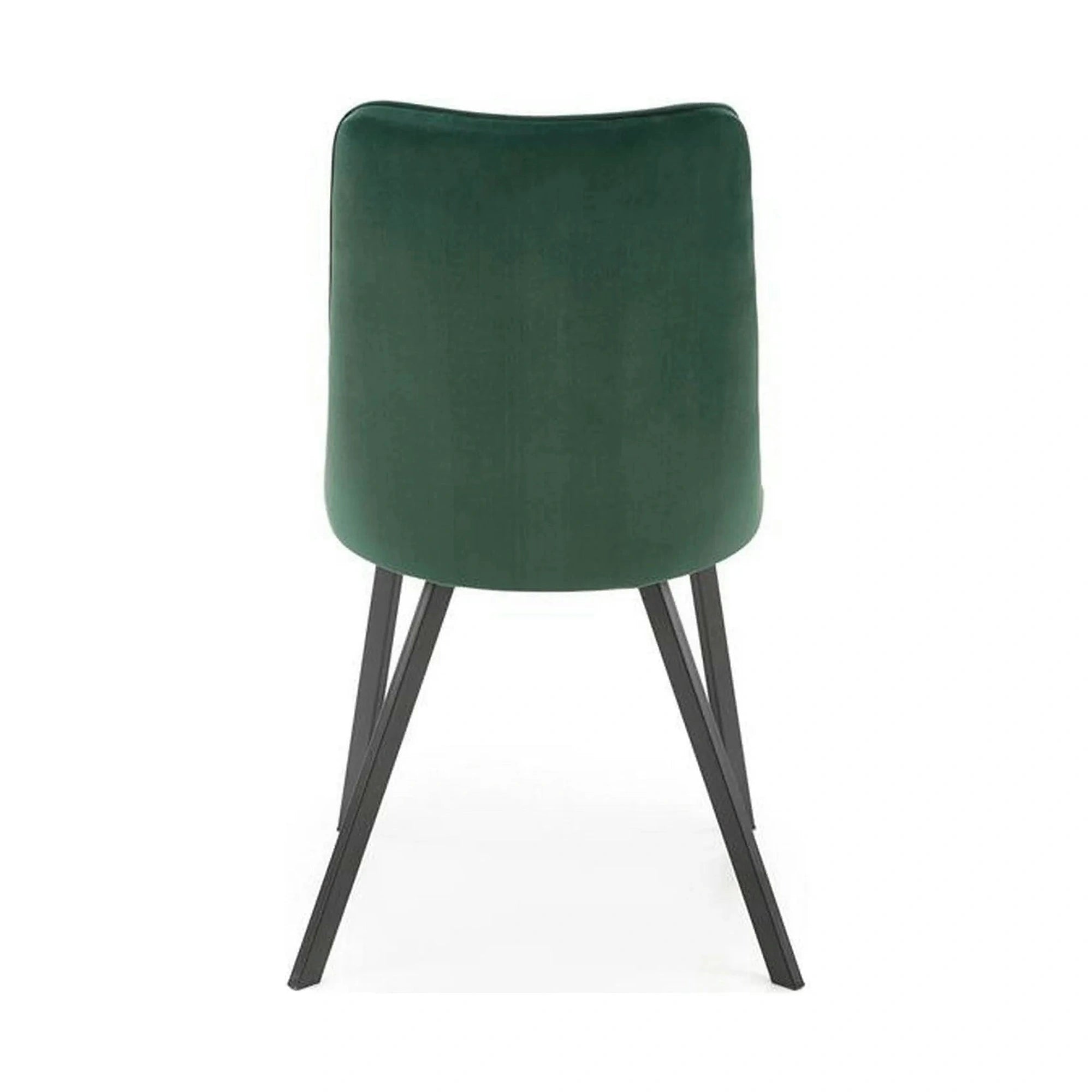 Scaun K450, verde/negru, stofa catifelata/metal, 44x58x85 cm