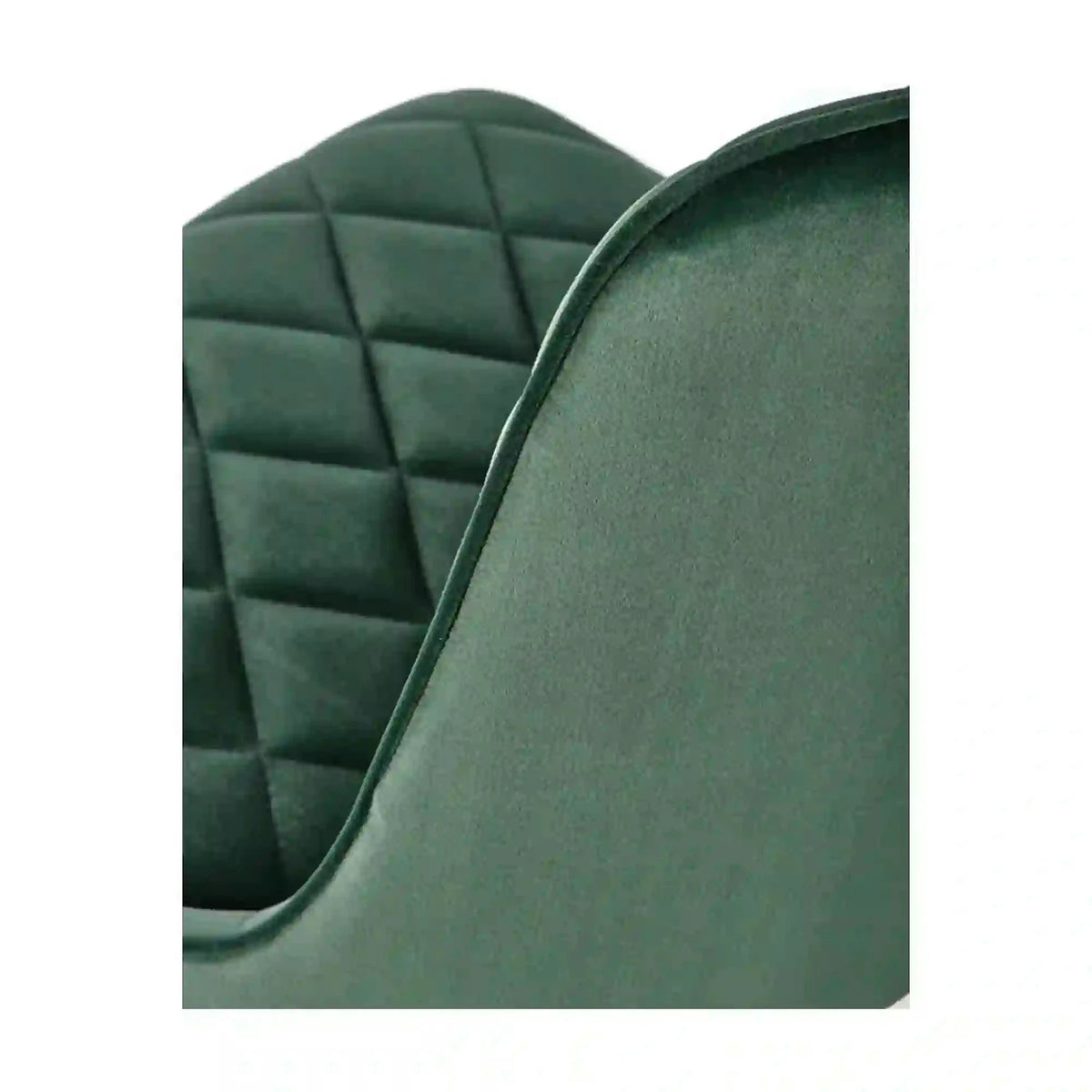 Scaun K450, verde/negru, stofa catifelata/metal, 44x58x85 cm