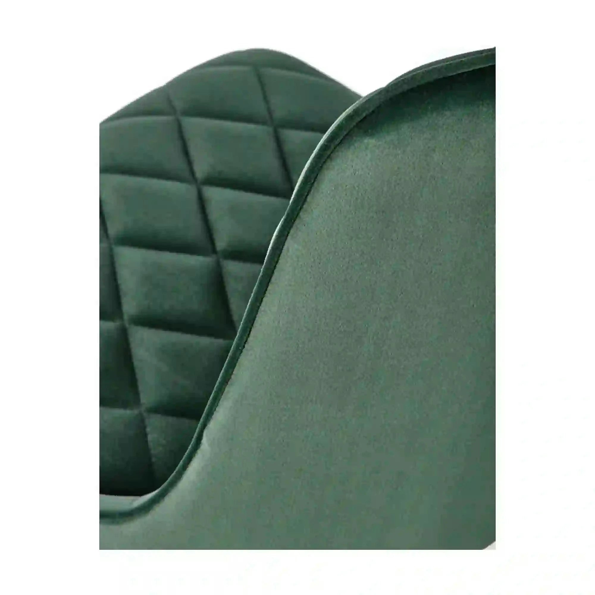 Scaun K450, verde/negru, stofa catifelata/metal, 44x58x85 cm