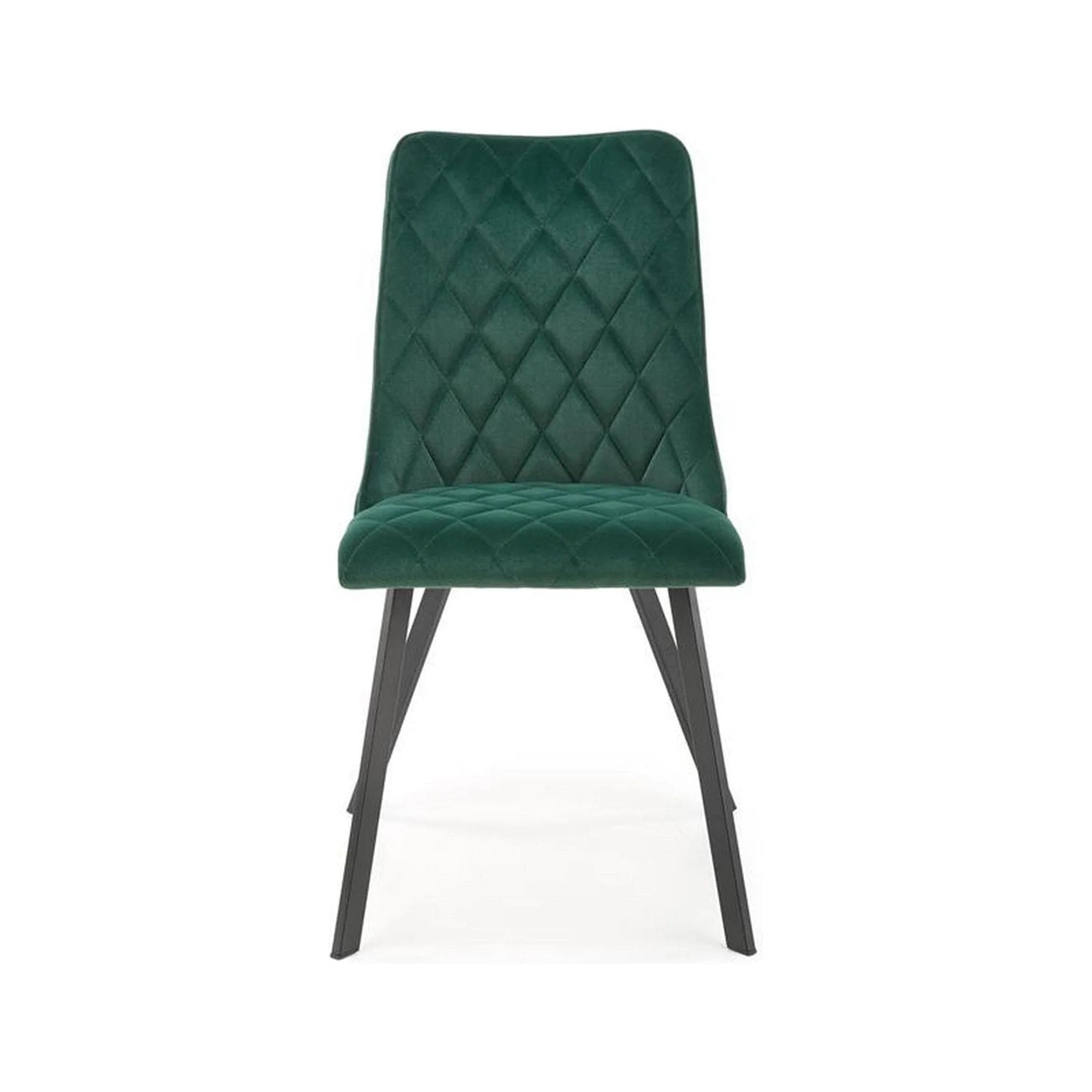 Scaun K450, verde/negru, stofa catifelata/metal, 44x58x85 cm