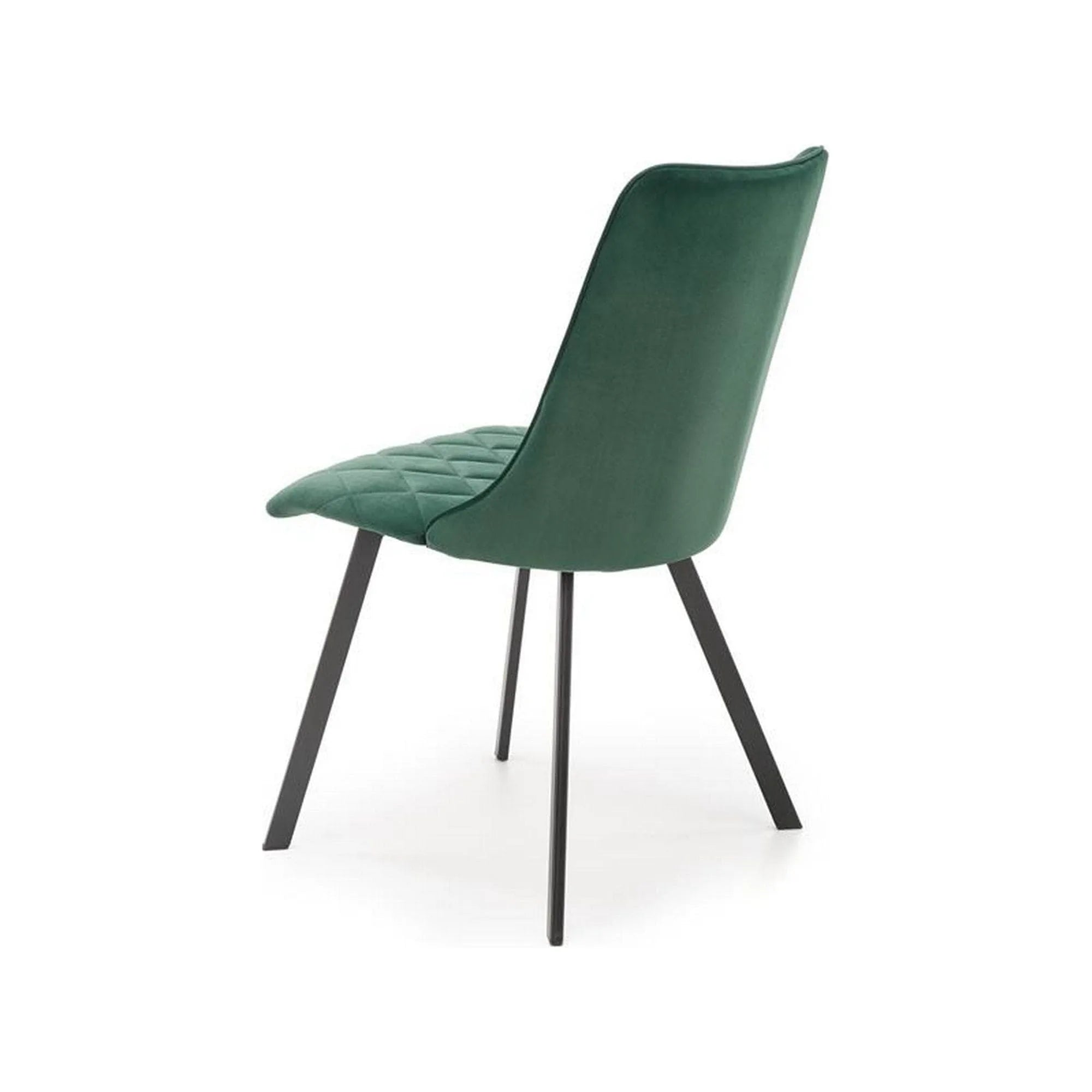 Scaun K450, verde/negru, stofa catifelata/metal, 44x58x85 cm