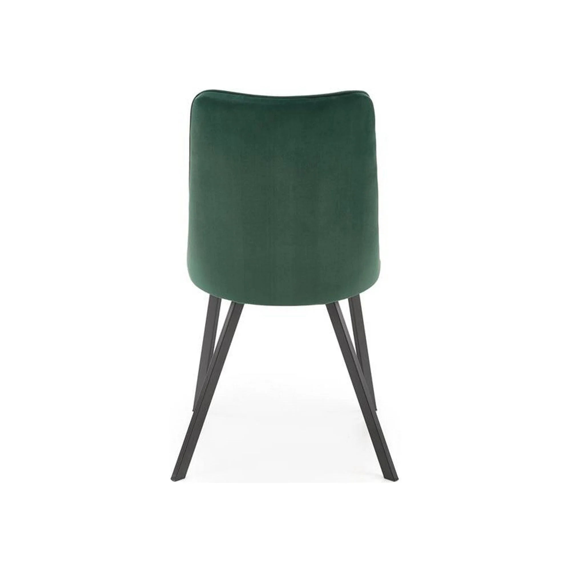 Scaun K450, verde/negru, stofa catifelata/metal, 44x58x85 cm