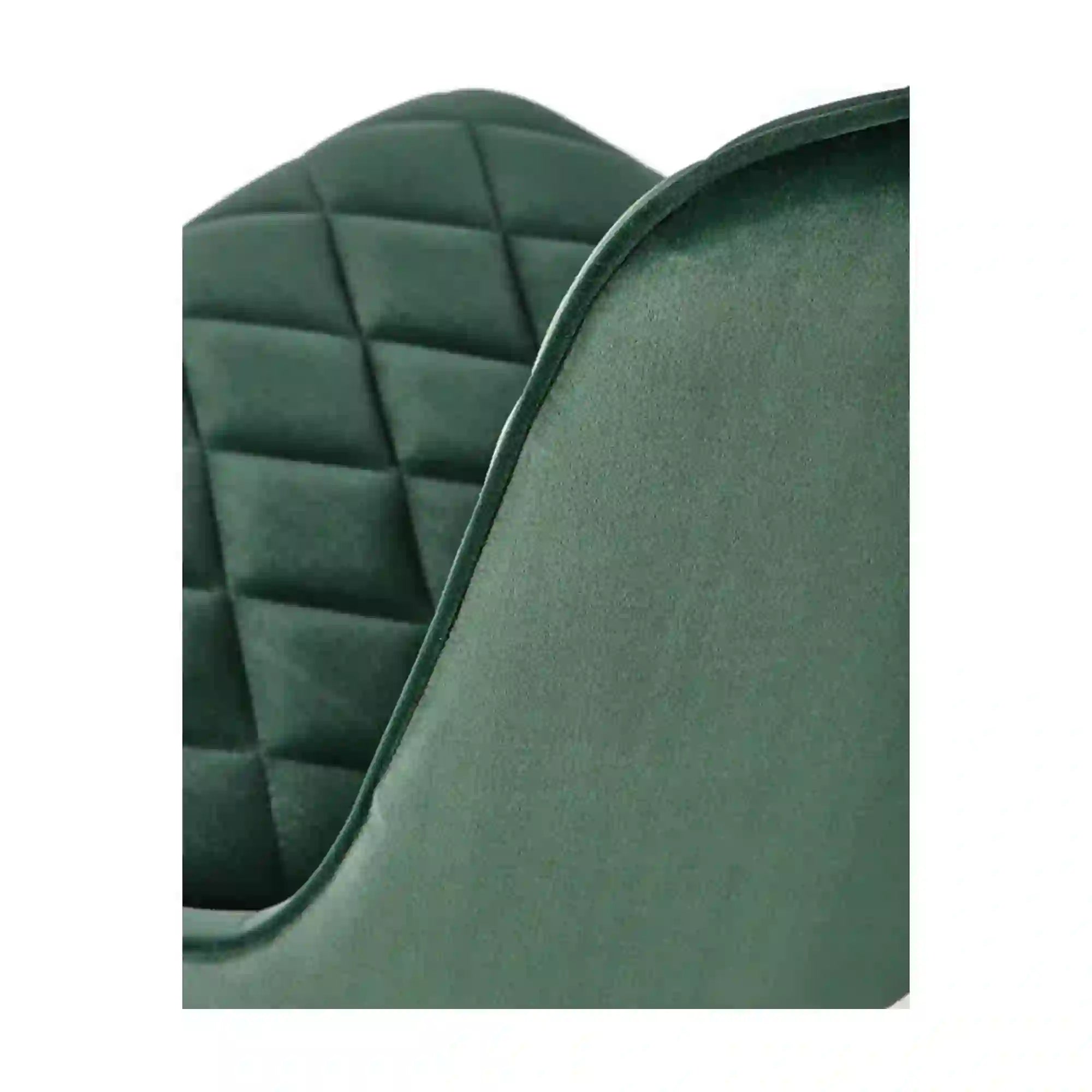 Scaun K450, verde/negru, stofa catifelata/metal, 44x58x85 cm