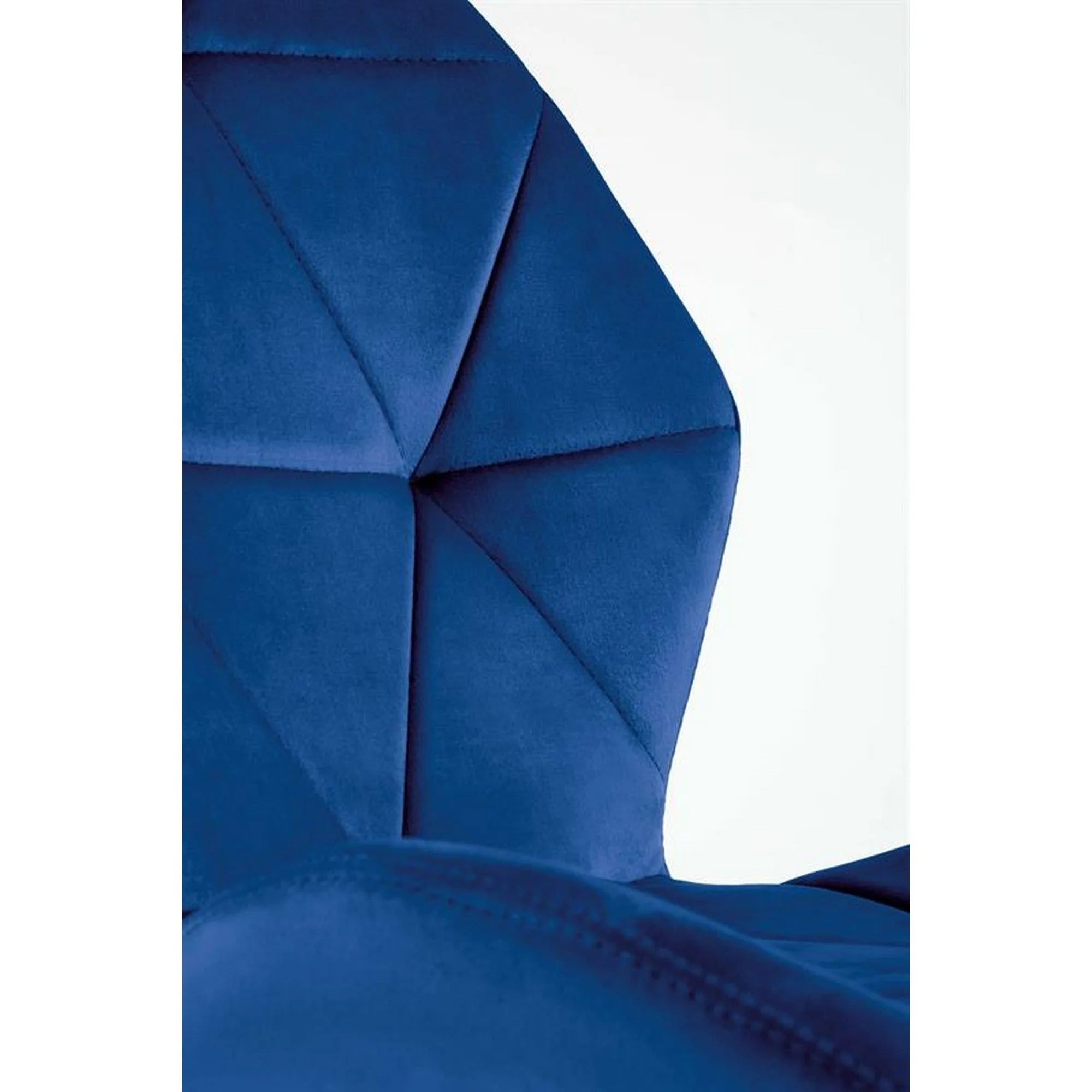 Scaun K453, albastru/negru, stofa catifelata/metal, 48x53x86 cm