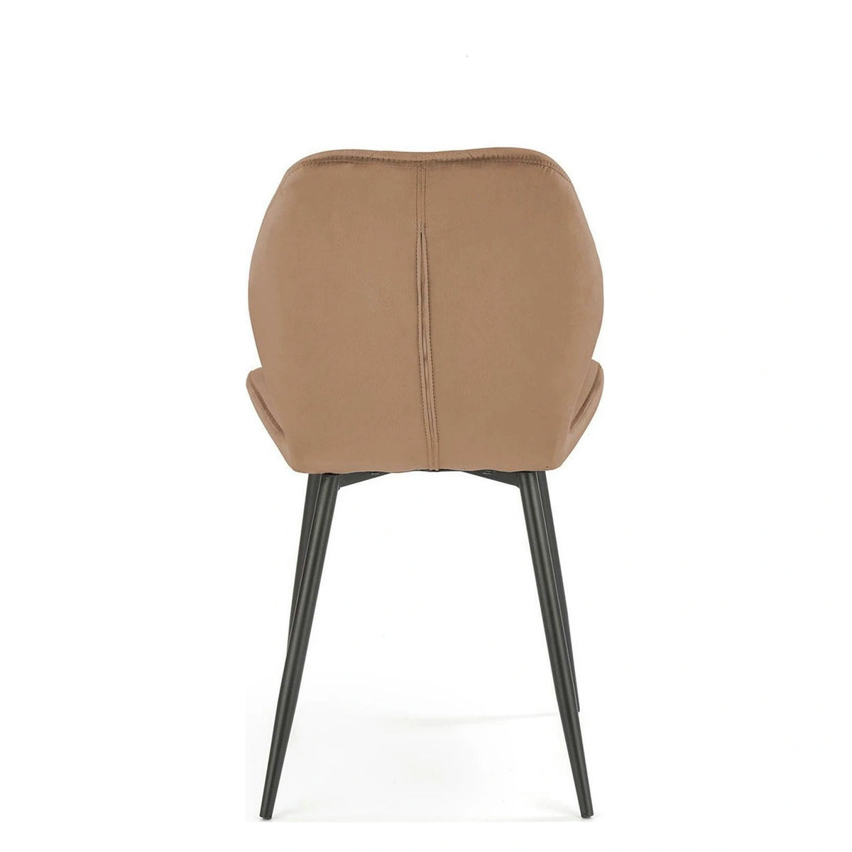 Scaun K453, bej/negru, stofa catifelata/metal, 48x53x86 cm