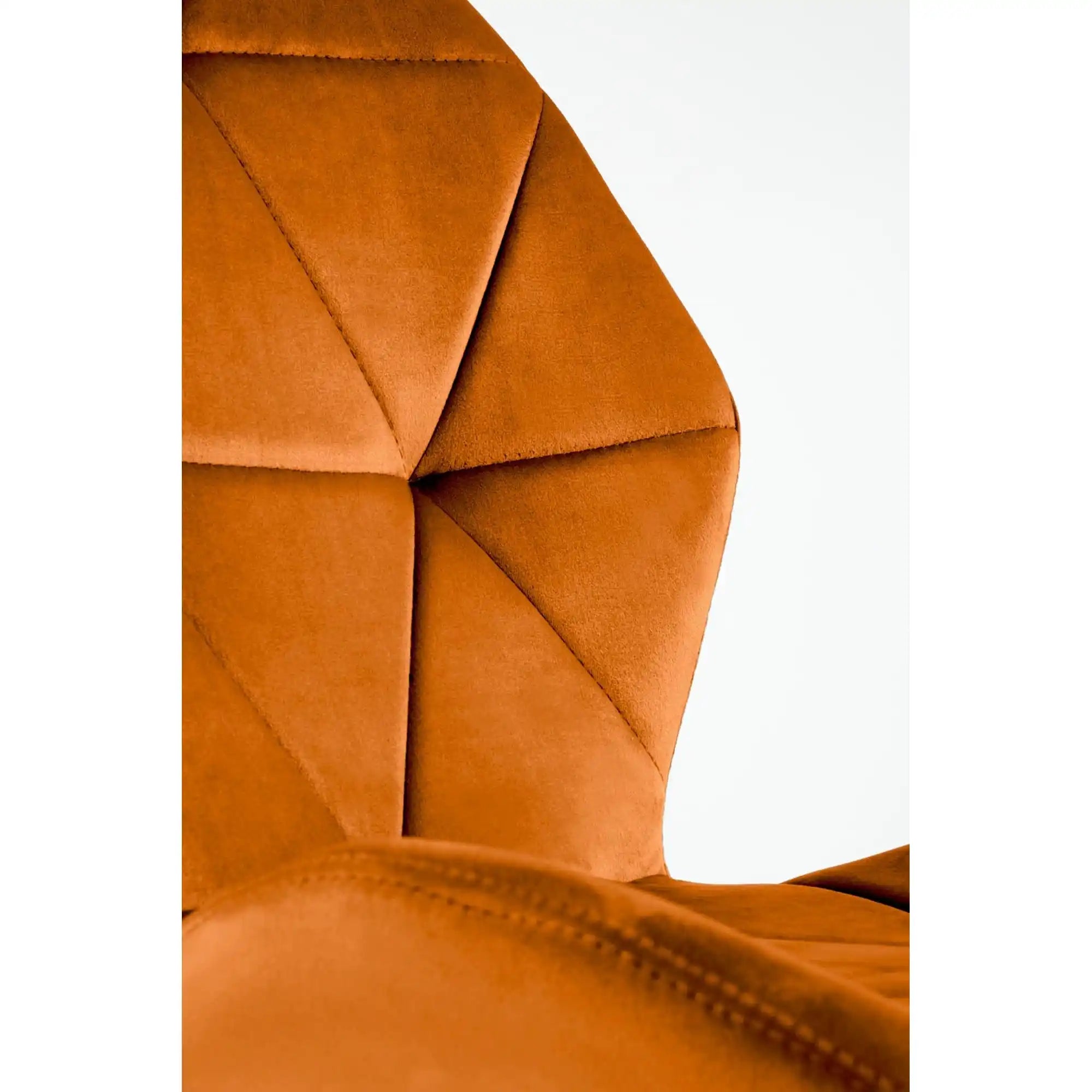 Scaun K453, caramiziu, stofa catifelata/metal, 48x53x86 cm