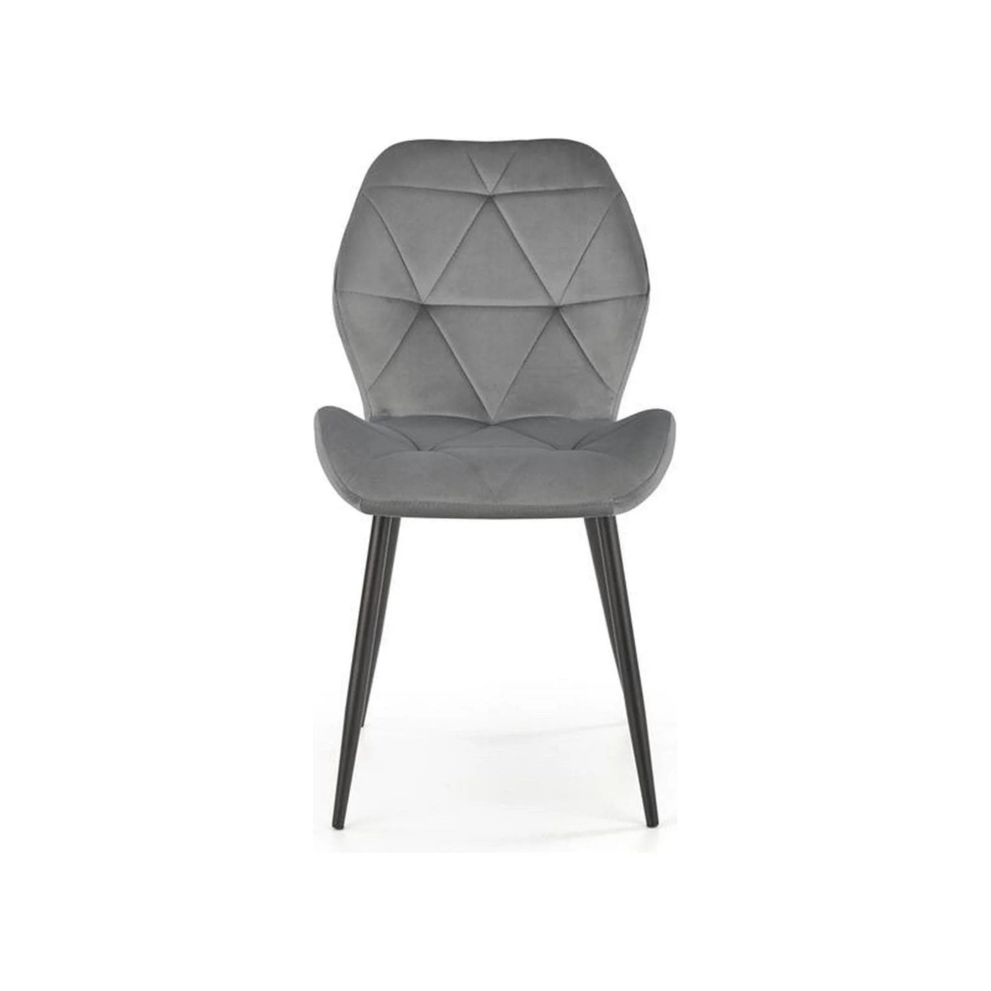 Scaun K453, gri, stofa catifelata/metal, 48x53x86 cm