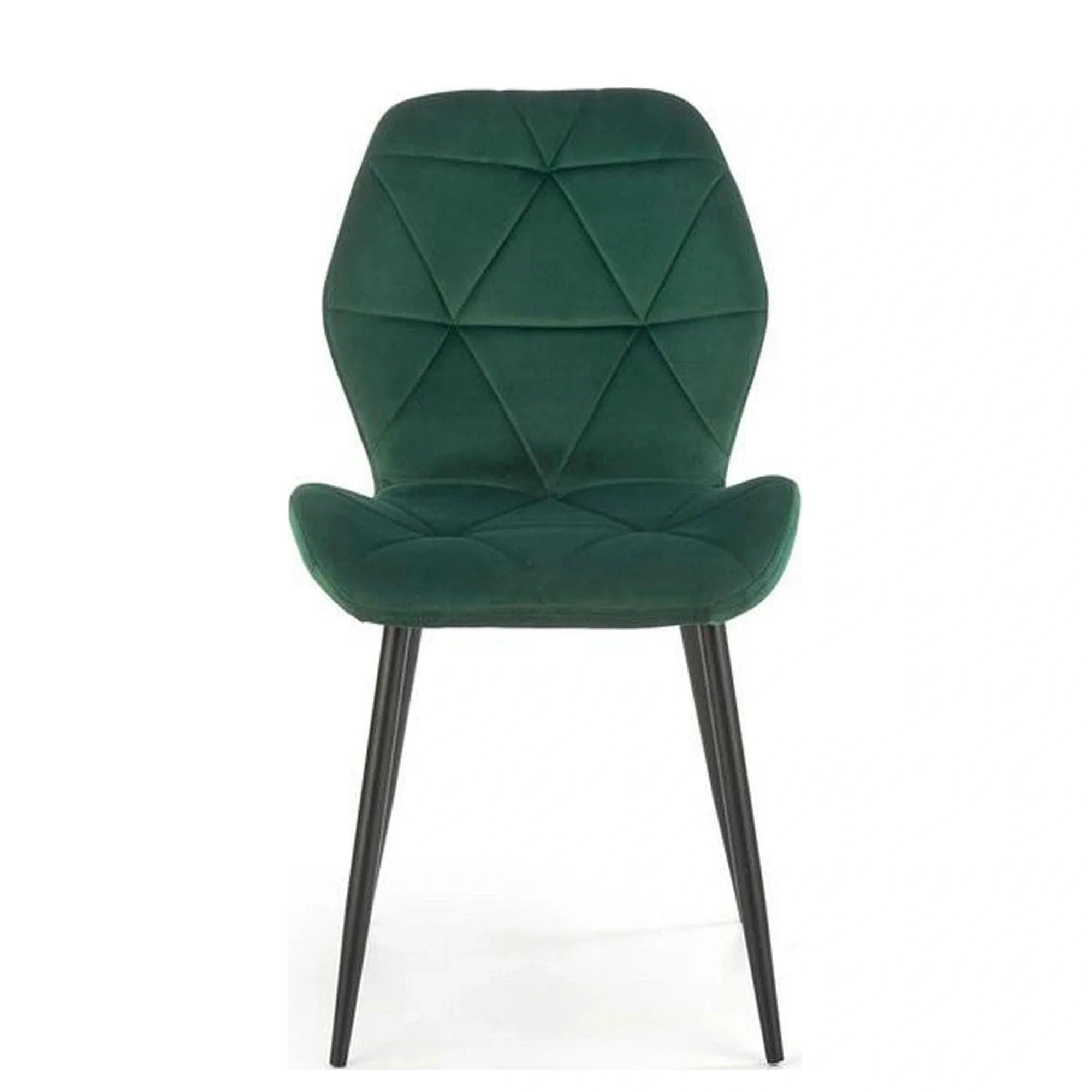 Scaun K453, verde, stofa catifelata/metal, 48x53x86 cm