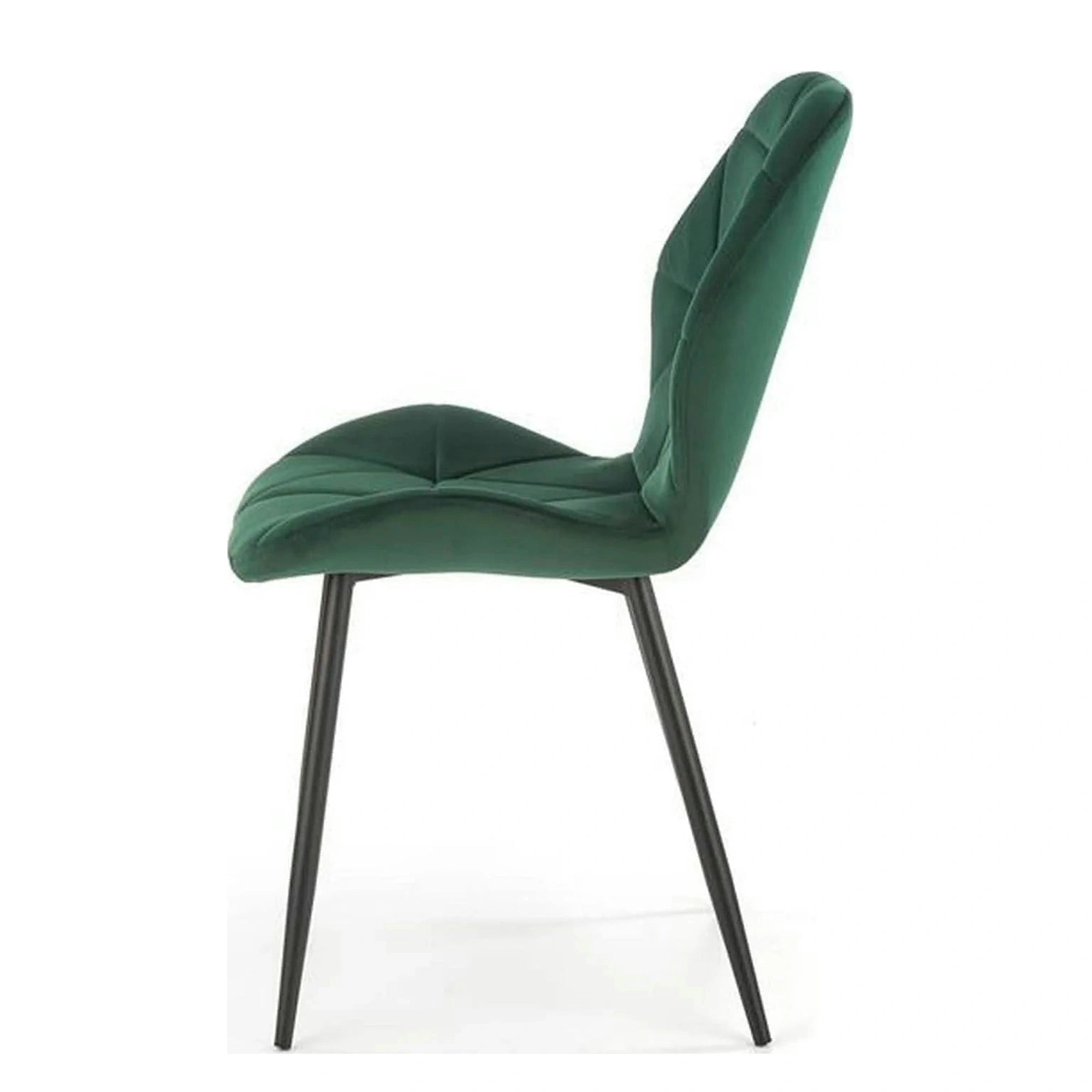 Scaun K453, verde, stofa catifelata/metal, 48x53x86 cm