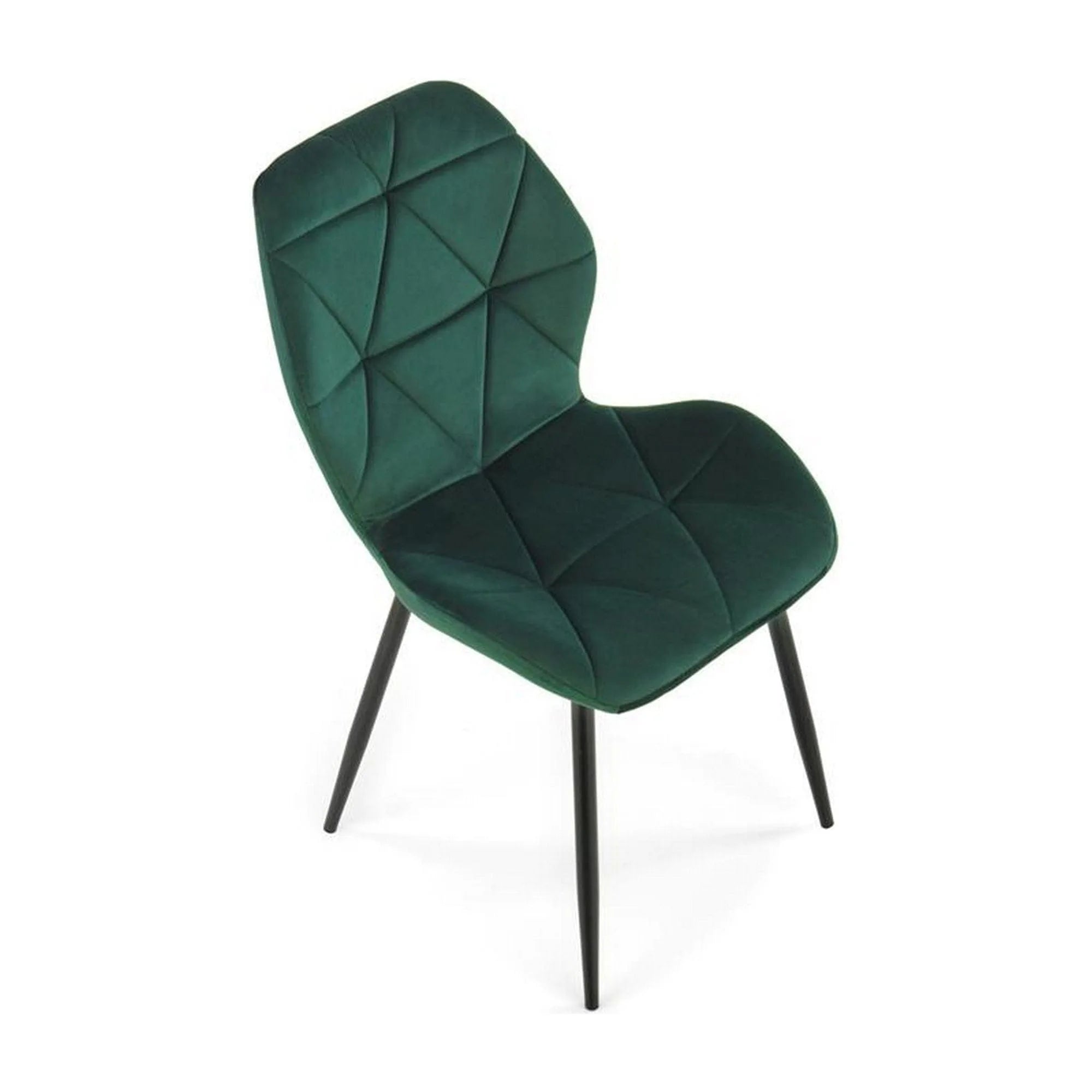 Scaun K453, verde, stofa catifelata/metal, 48x53x86 cm
