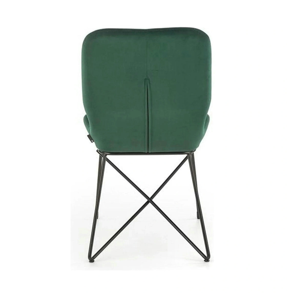 Scaun K454, verde/negru, stofa catifelata/metal, 46x55x83 cm