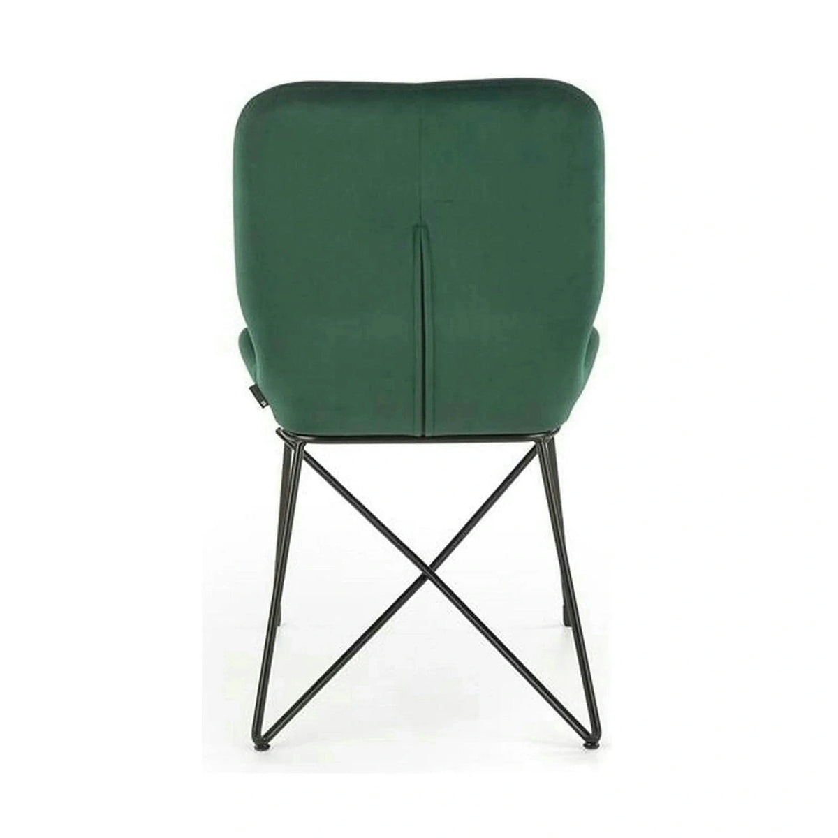 Scaun K454, verde/negru, stofa catifelata/metal, 46x55x83 cm