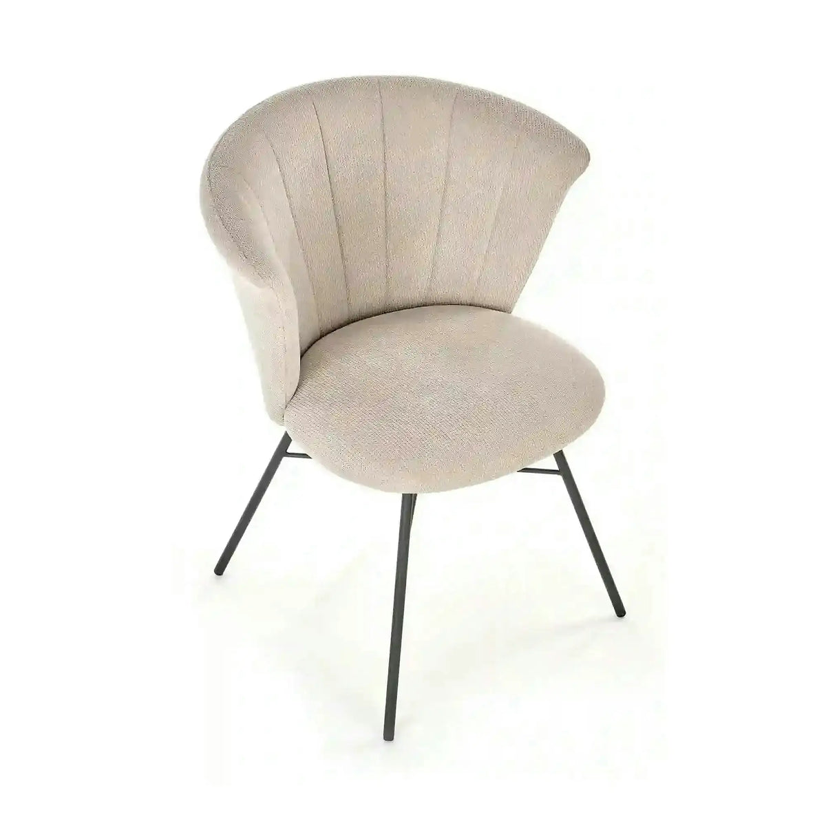 Scaun K459, bej/negru, stofa clasica/otel, 60x59x79 cm