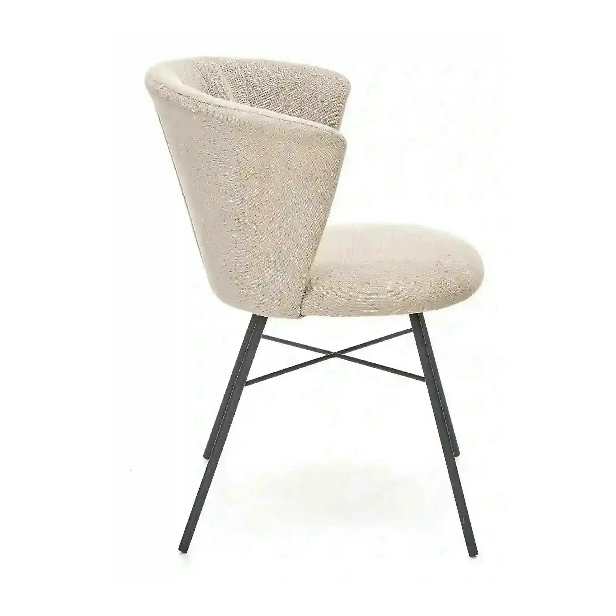 Scaun K459, bej/negru, stofa clasica/otel, 60x59x79 cm