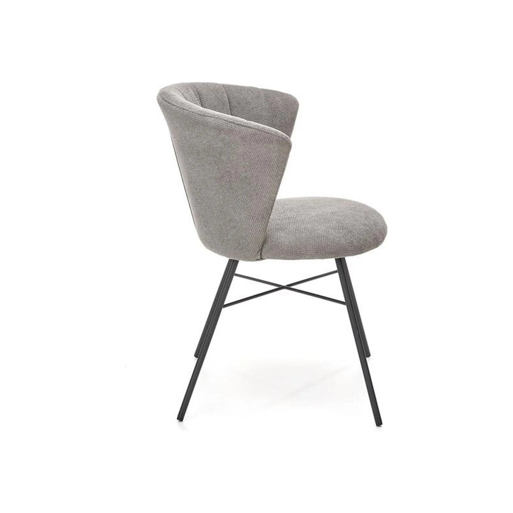 Scaun K459, gri/negru, stofa clasica/metal, 60x59x78 cm