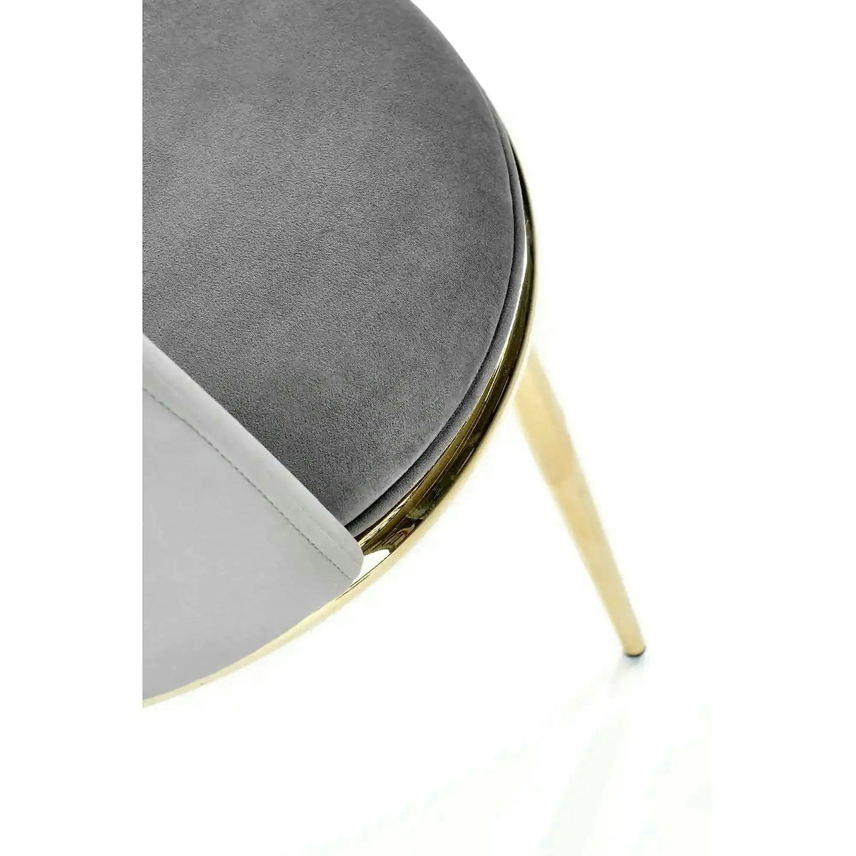 Scaun K460, gri/auriu, stofa catifelata/metal, 49x54x84 cm