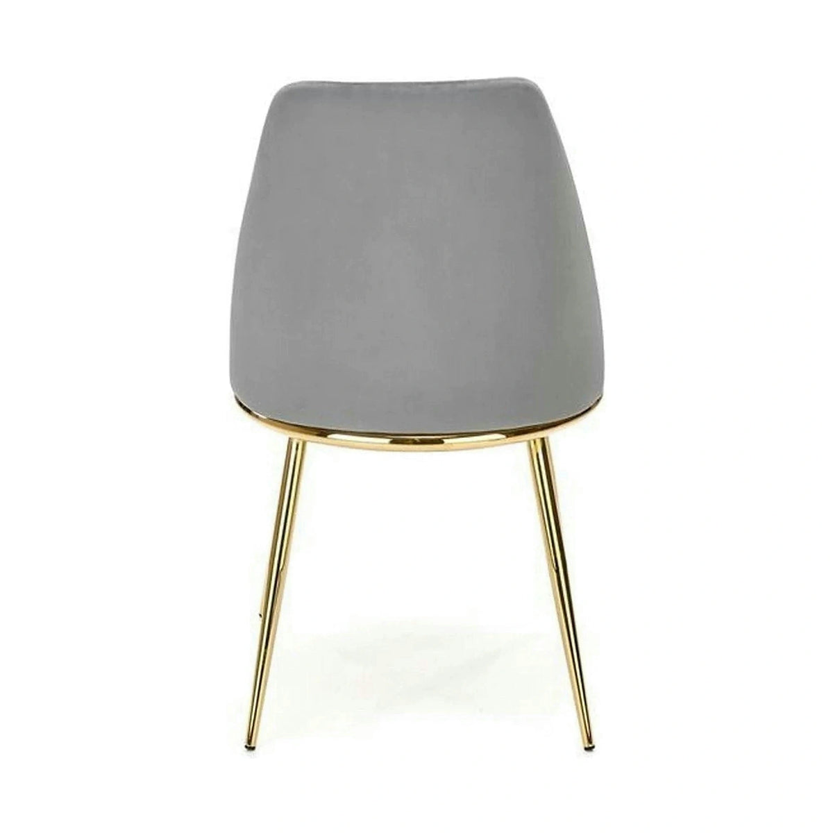 Scaun K460, gri/auriu, stofa catifelata/metal, 49x54x84 cm