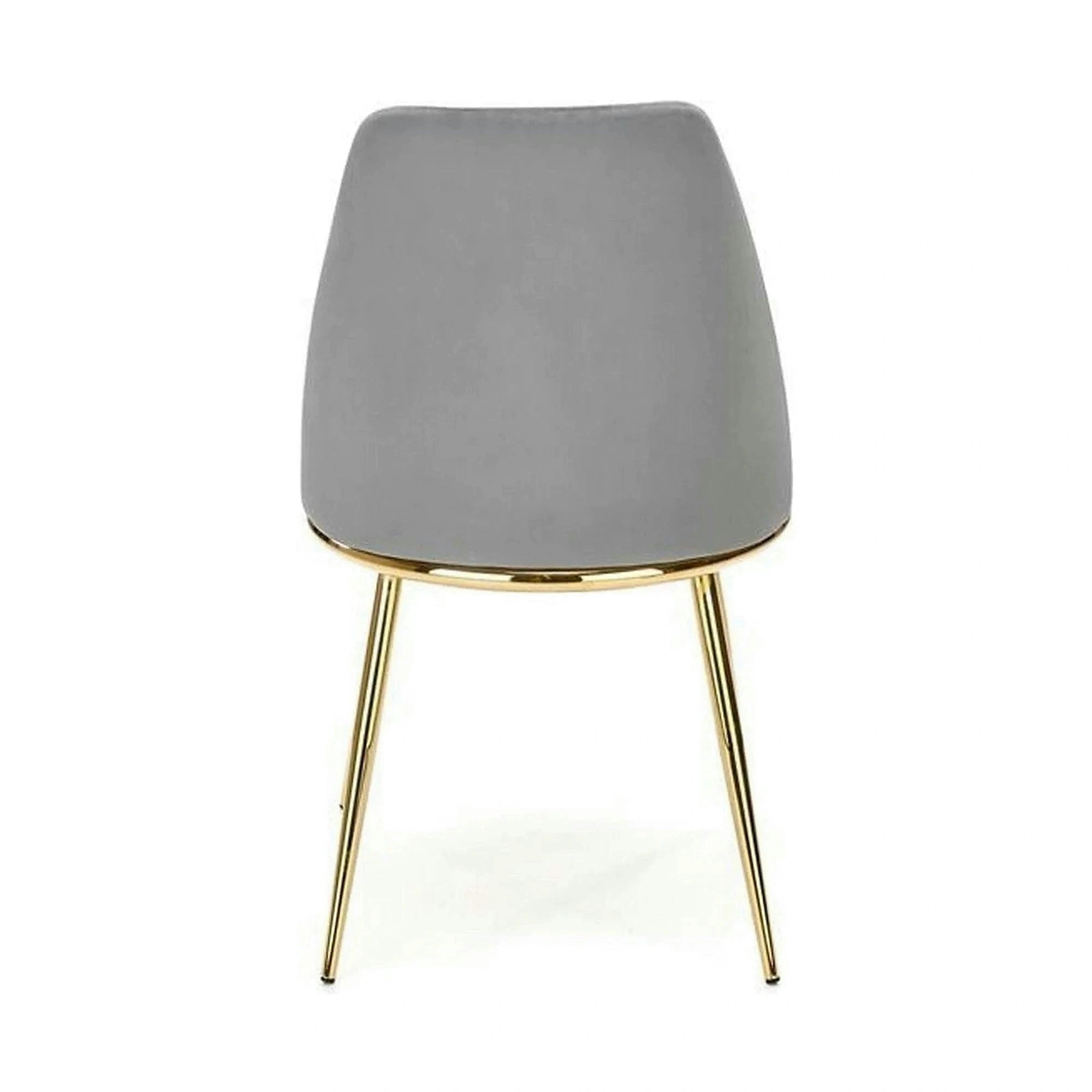 Scaun K460, gri/auriu, stofa catifelata/metal, 49x54x84 cm