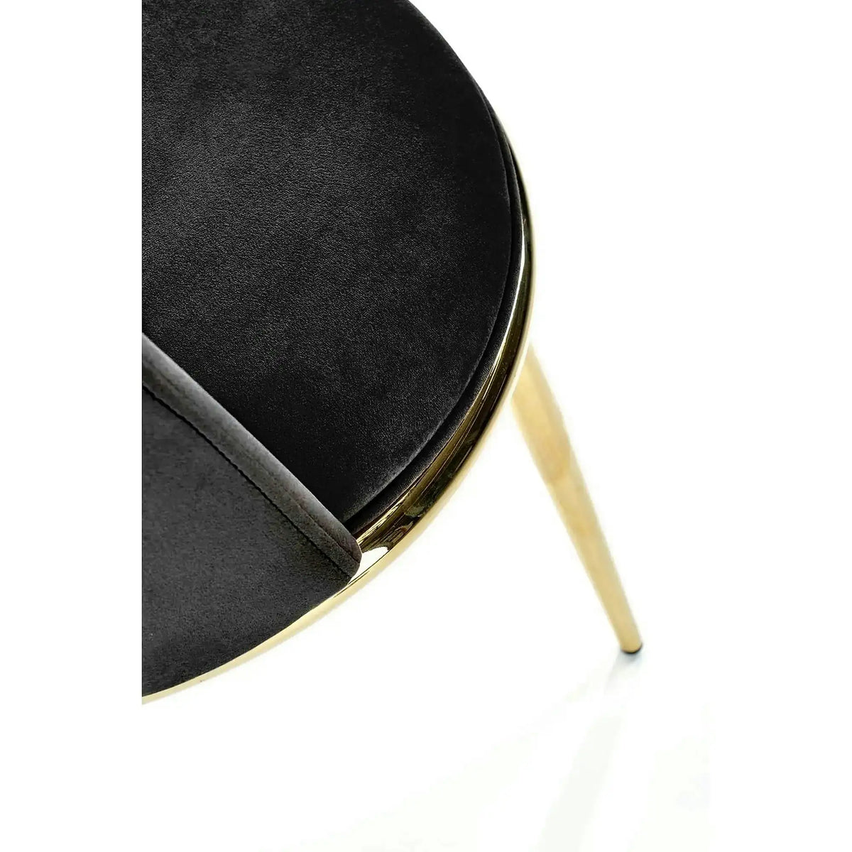 Scaun K460, negru/auriu, stofa catifelata, 49x54x84 cm