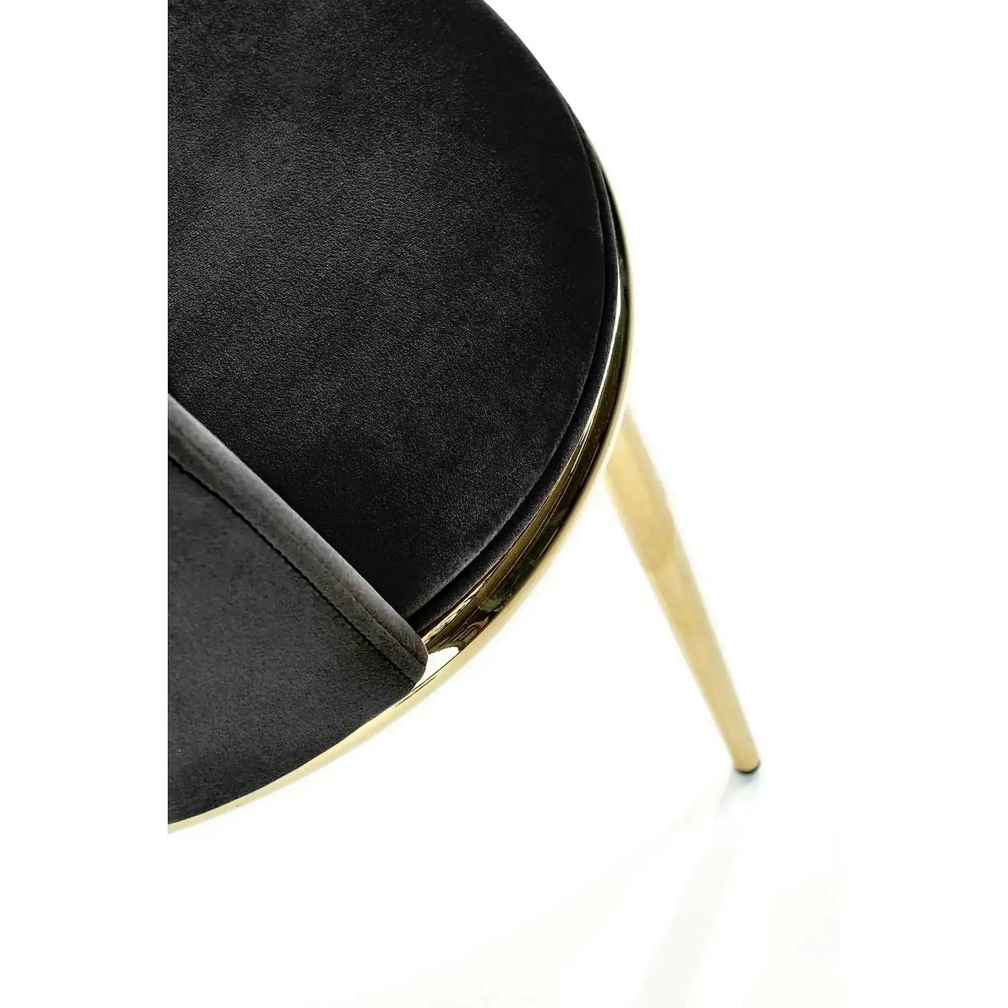 Scaun K460, negru/auriu, stofa catifelata, 49x54x84 cm