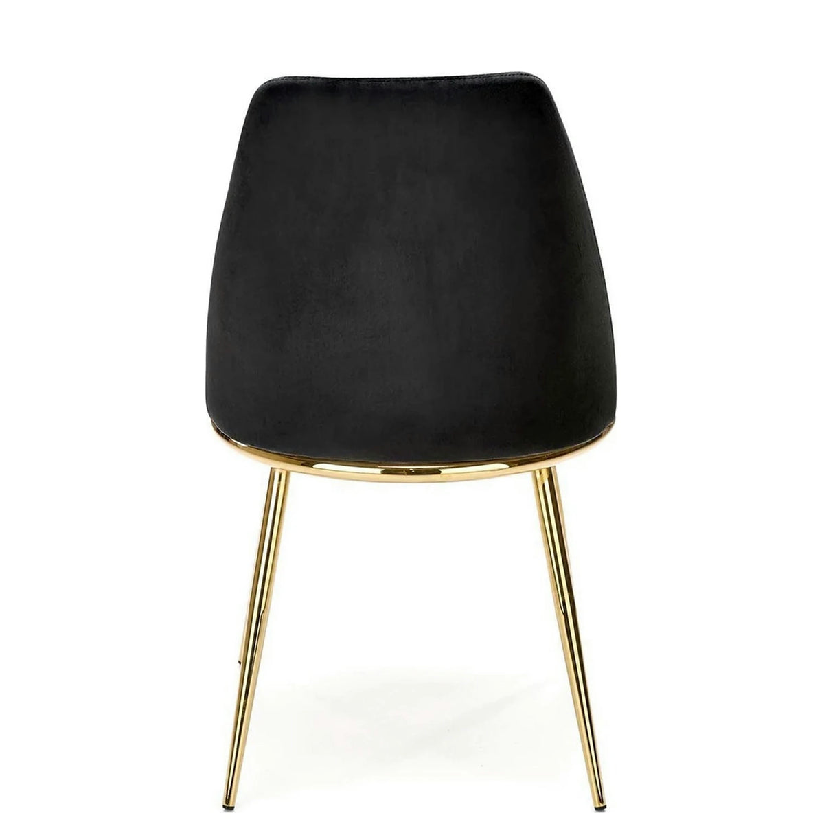 Scaun K460, negru/auriu, stofa catifelata, 49x54x84 cm