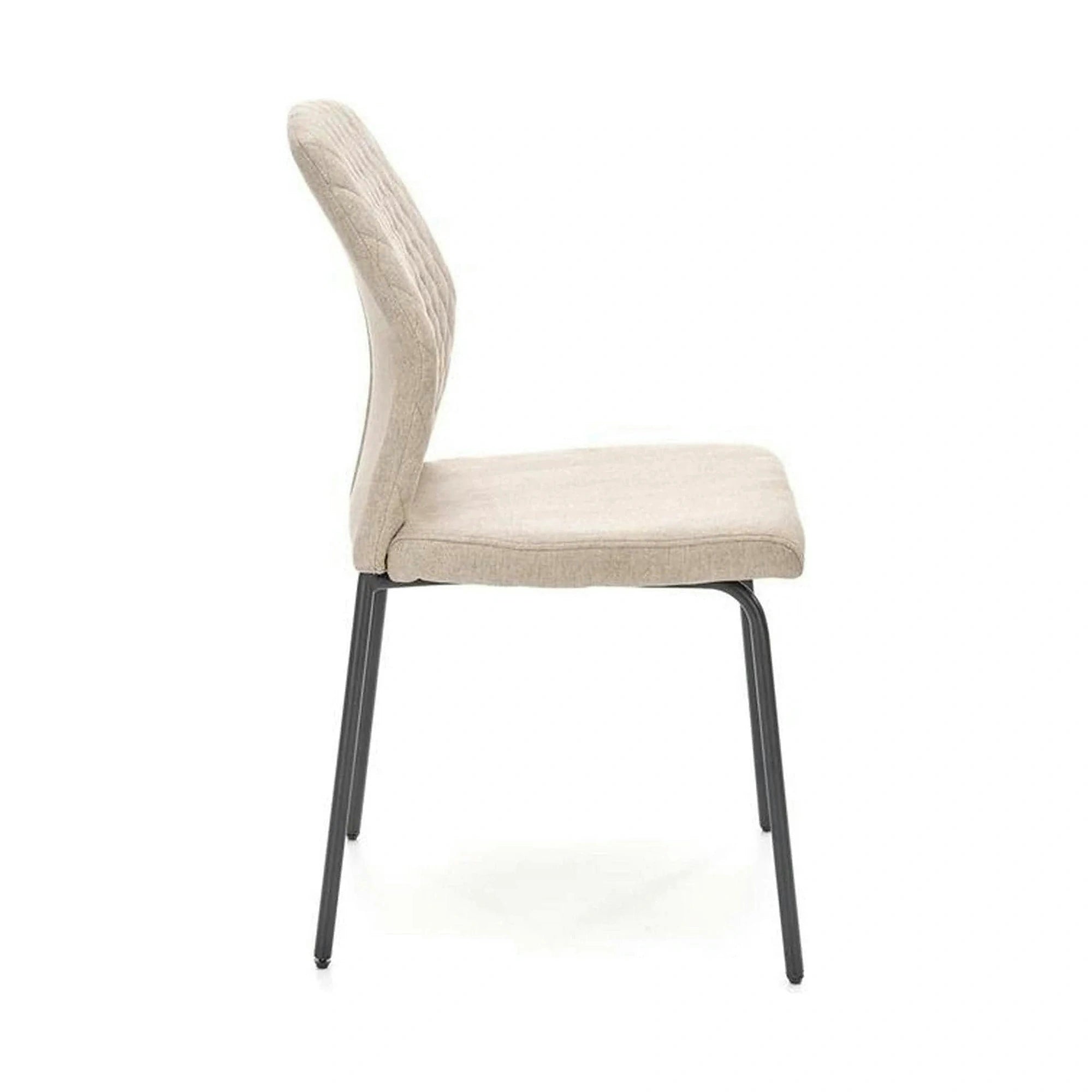 Scaun K461, bej/negru, stofa clasica, 46x56x92 cm