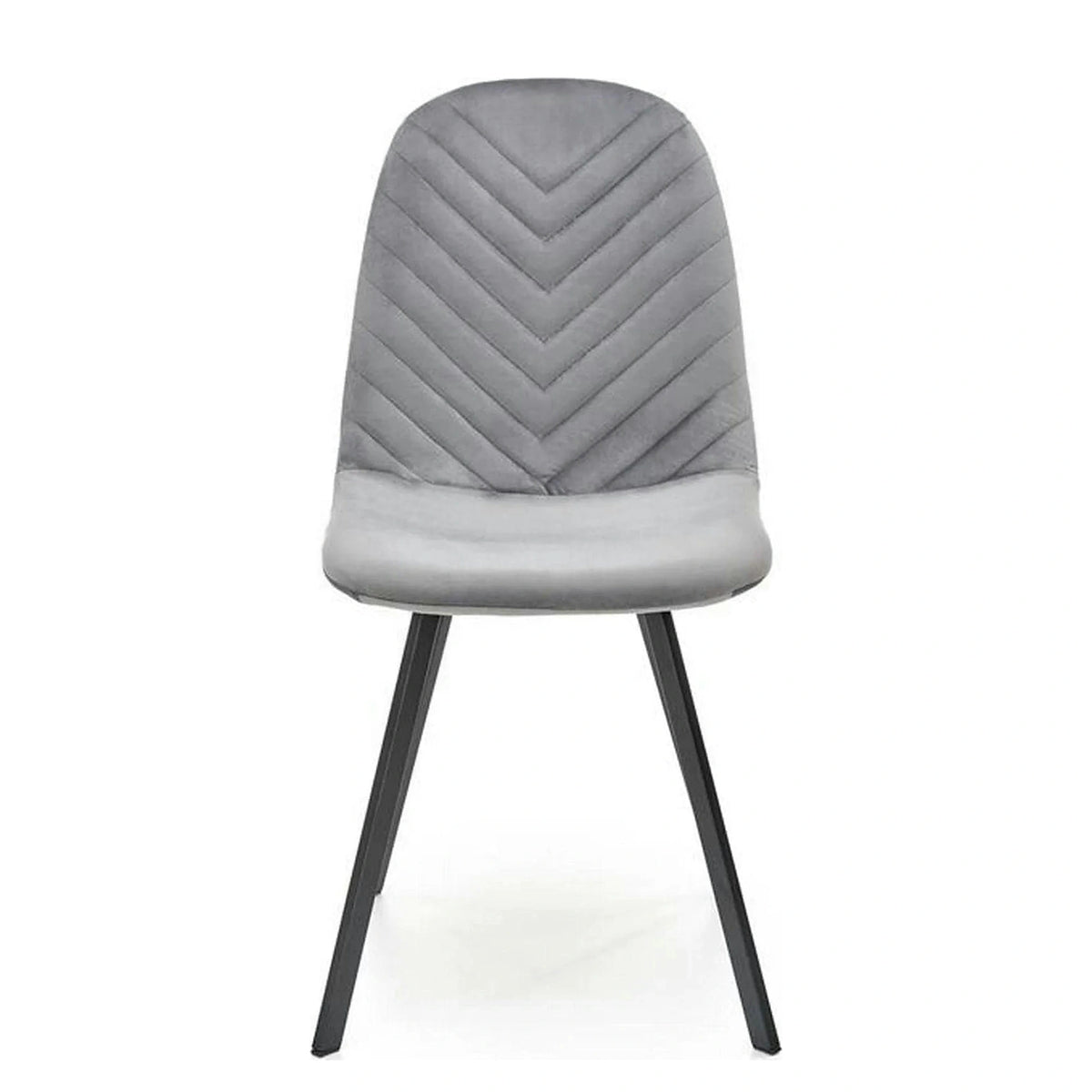 Scaun K462, gri/negru, stofa catifelata/metal, 45x57x82 cm