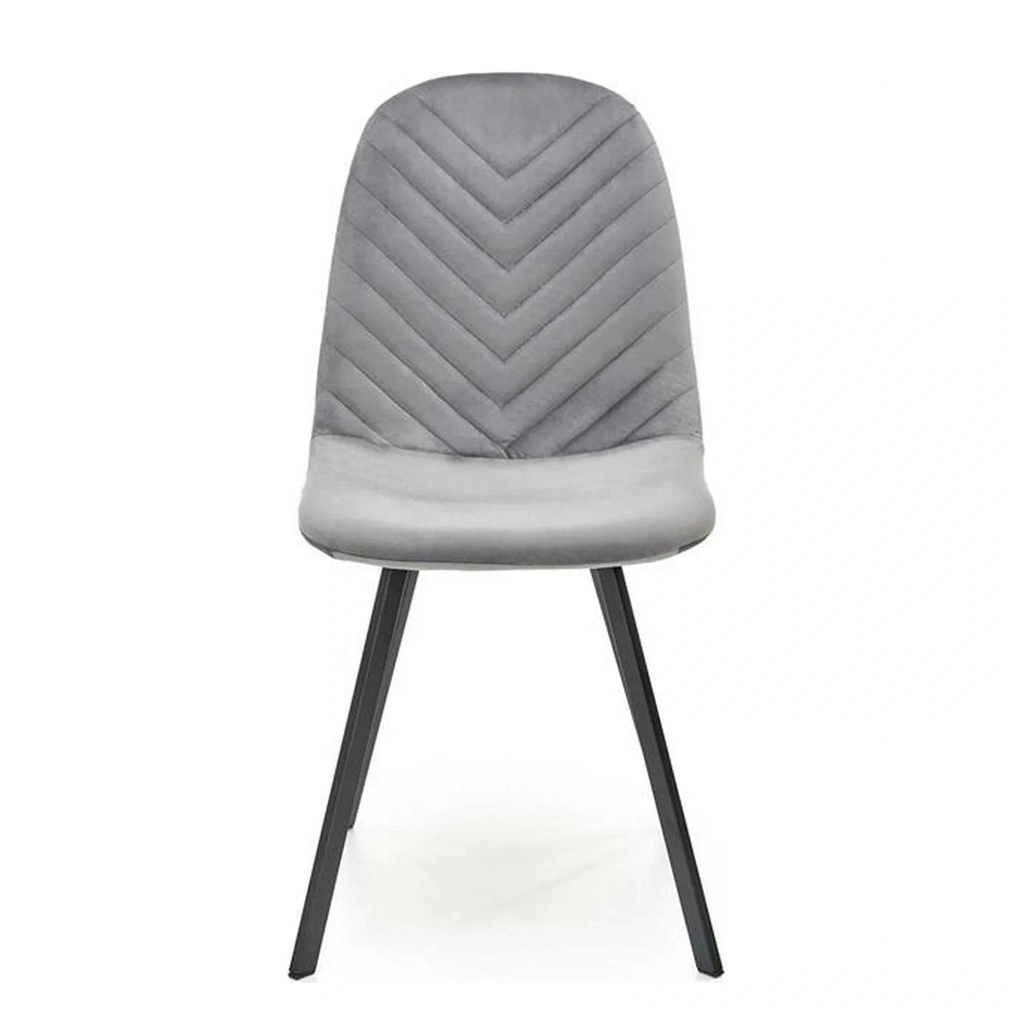 Scaun K462, gri/negru, stofa catifelata/metal, 45x57x82 cm