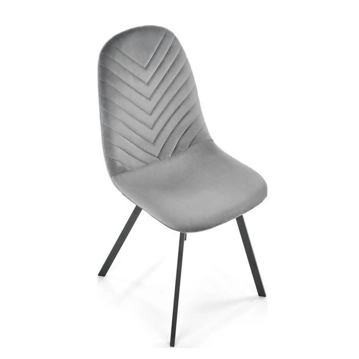 Scaun K462, gri/negru, stofa catifelata/metal, 45x57x82 cm