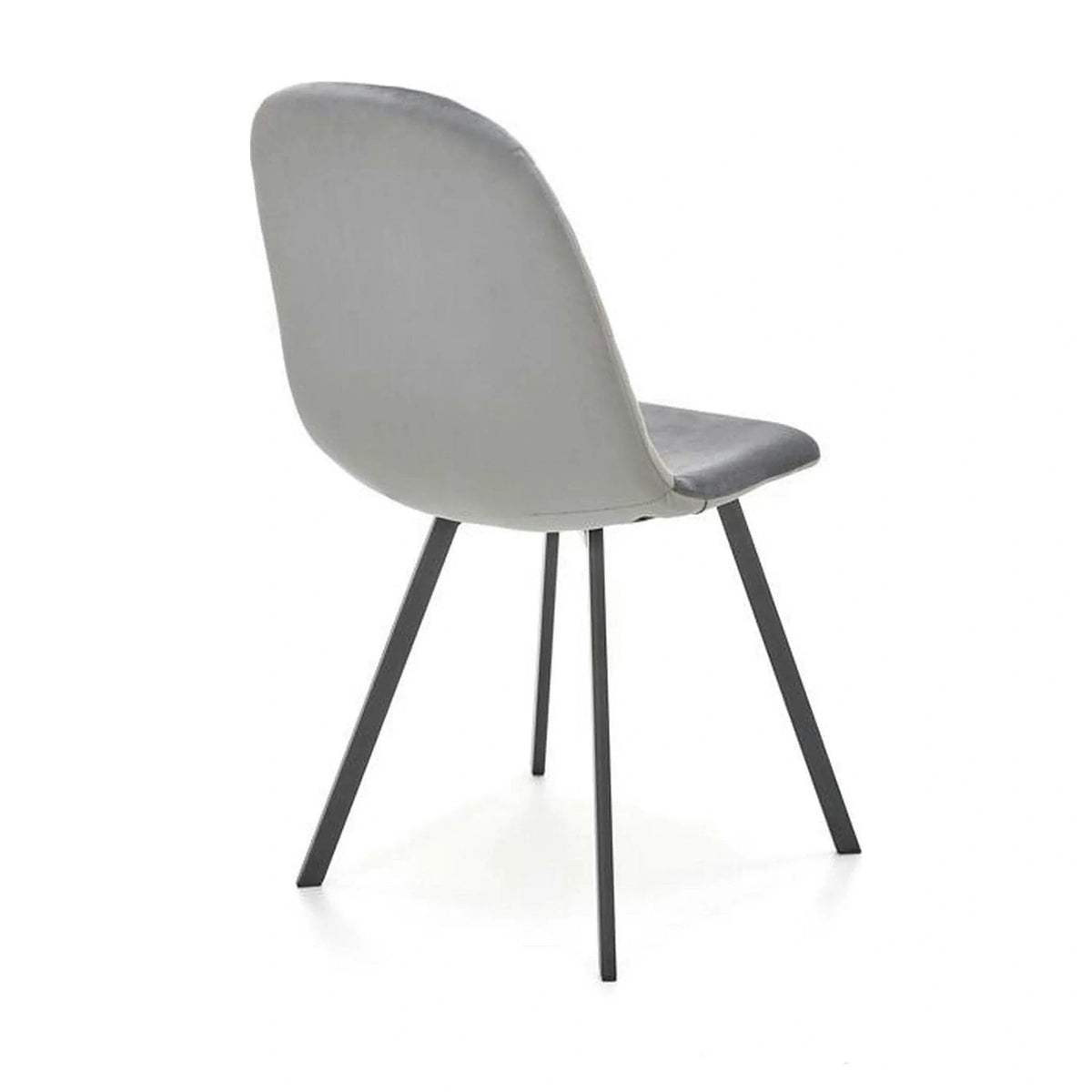 Scaun K462, gri/negru, stofa catifelata/metal, 45x57x82 cm