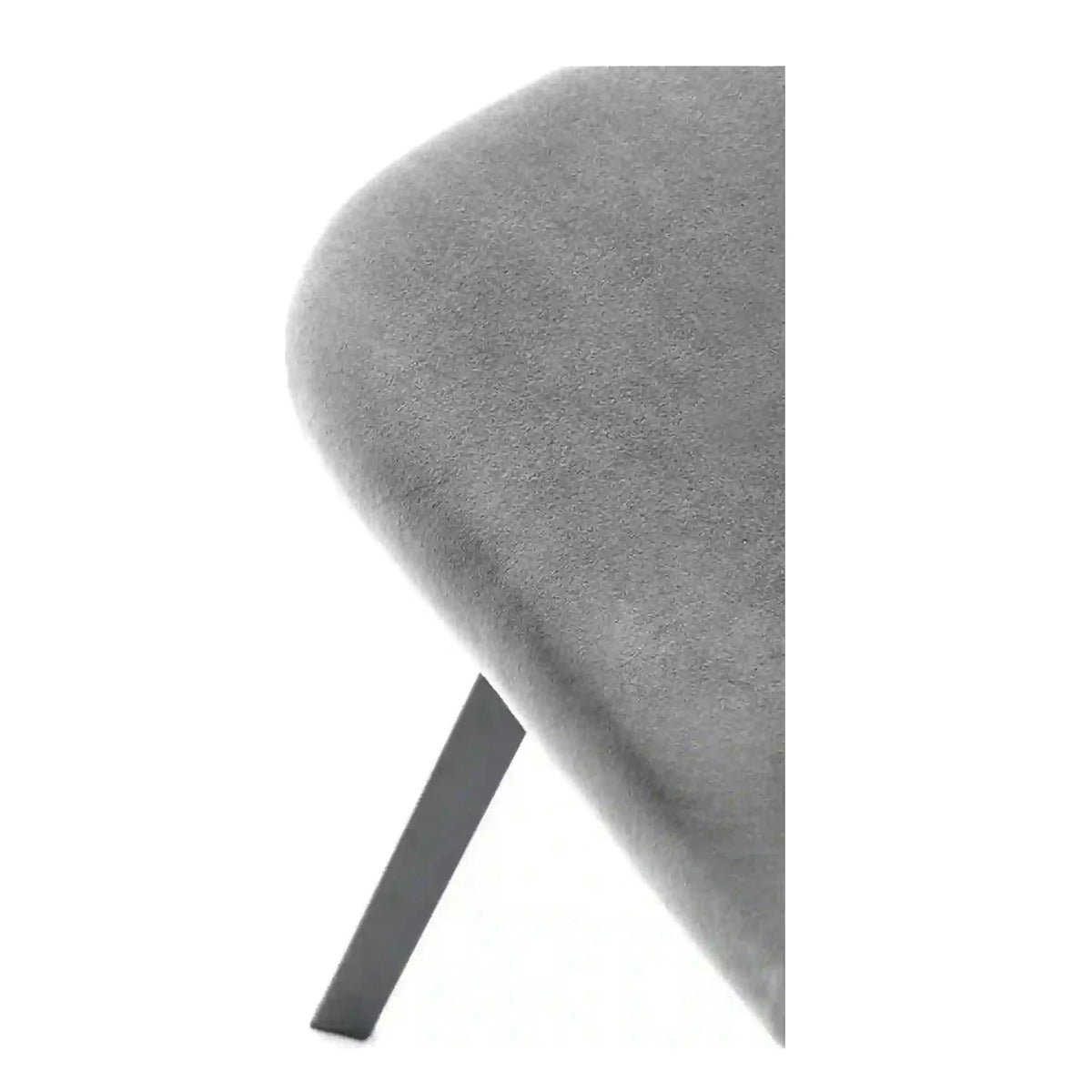 Scaun K462, gri/negru, stofa catifelata/metal, 45x57x82 cm