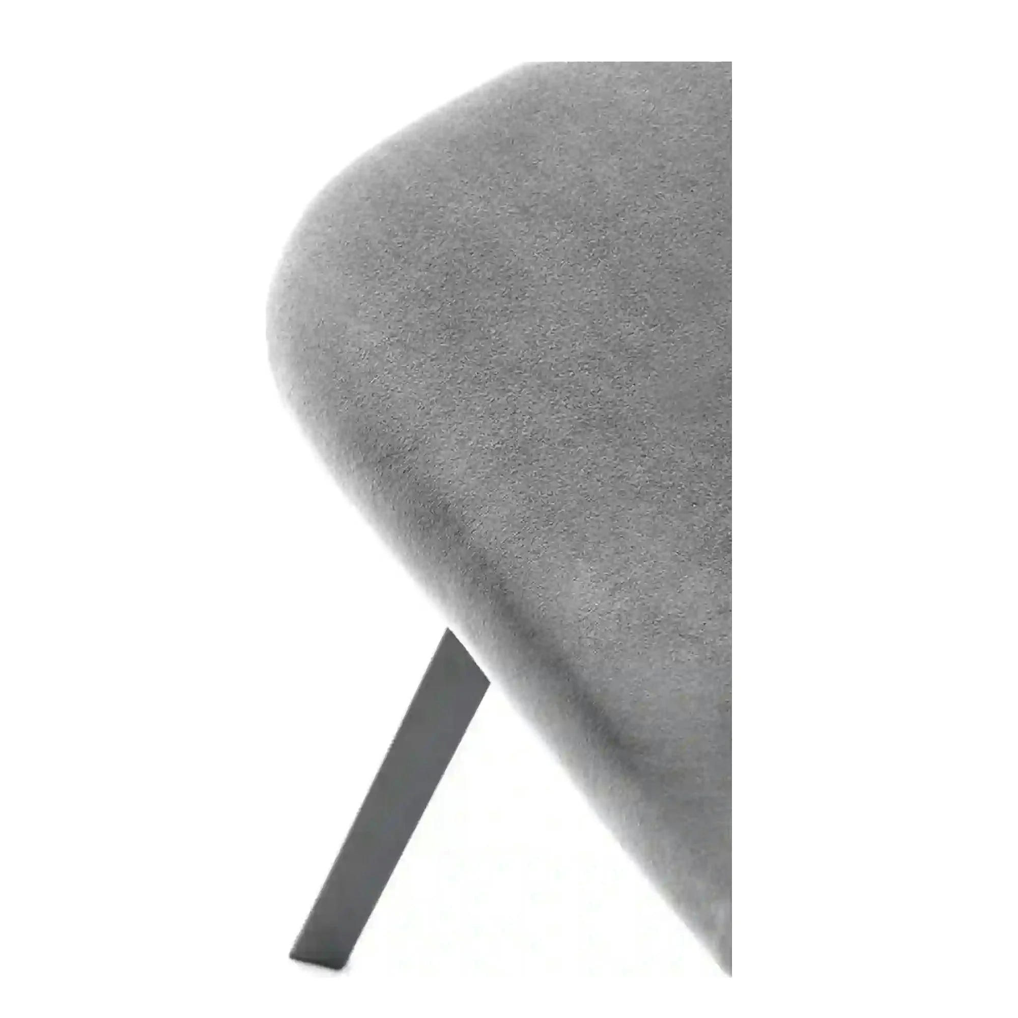 Scaun K462, gri/negru, stofa catifelata/metal, 45x57x82 cm