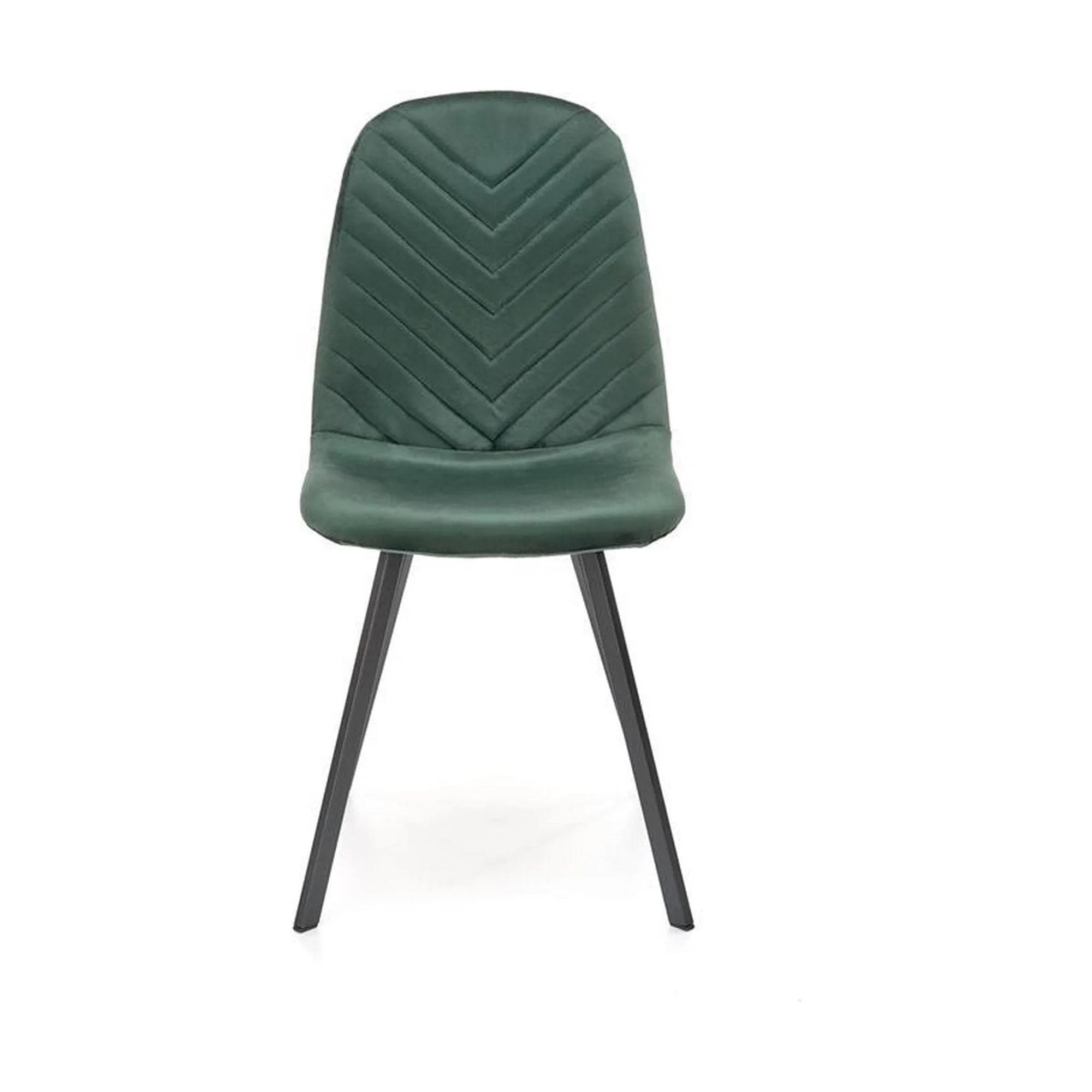 Scaun K462, verde inchis/negru, stofa catifelata/metal, 45x57x82 cm