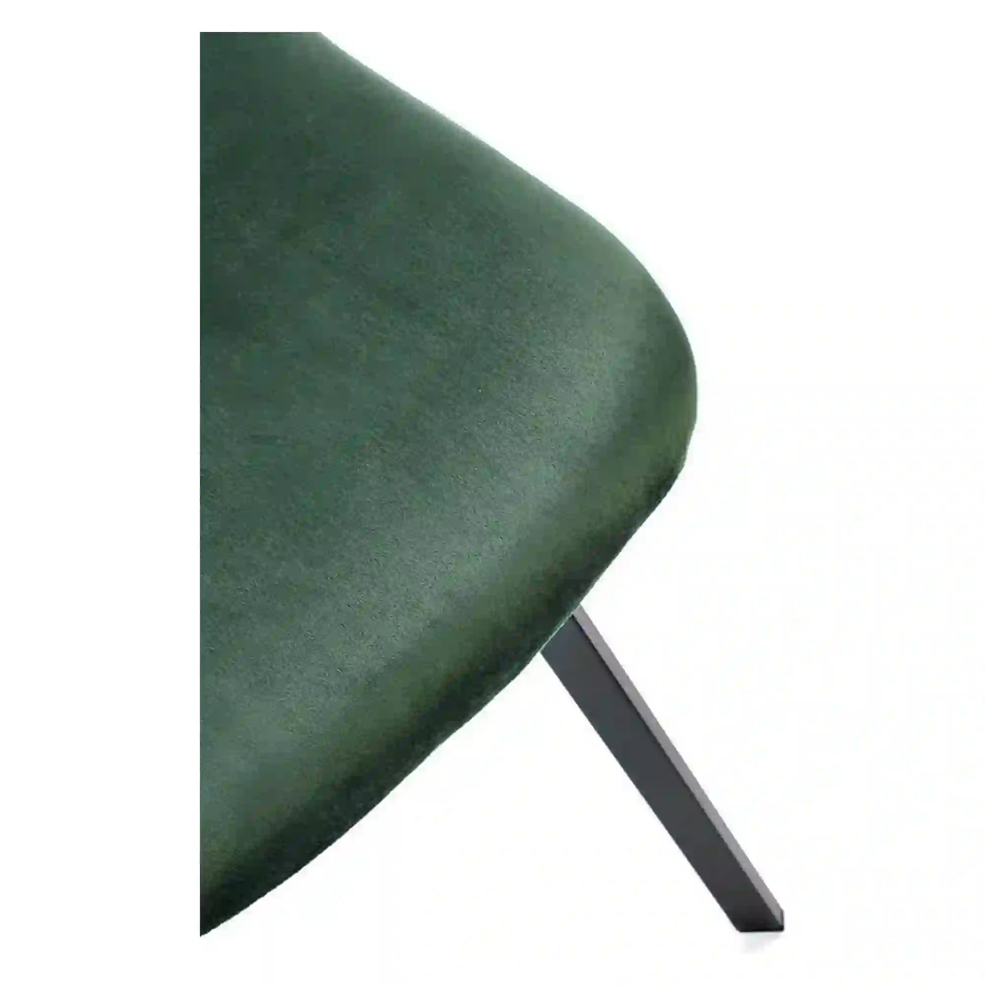 Scaun K462, verde inchis/negru, stofa catifelata/metal, 45x57x82 cm
