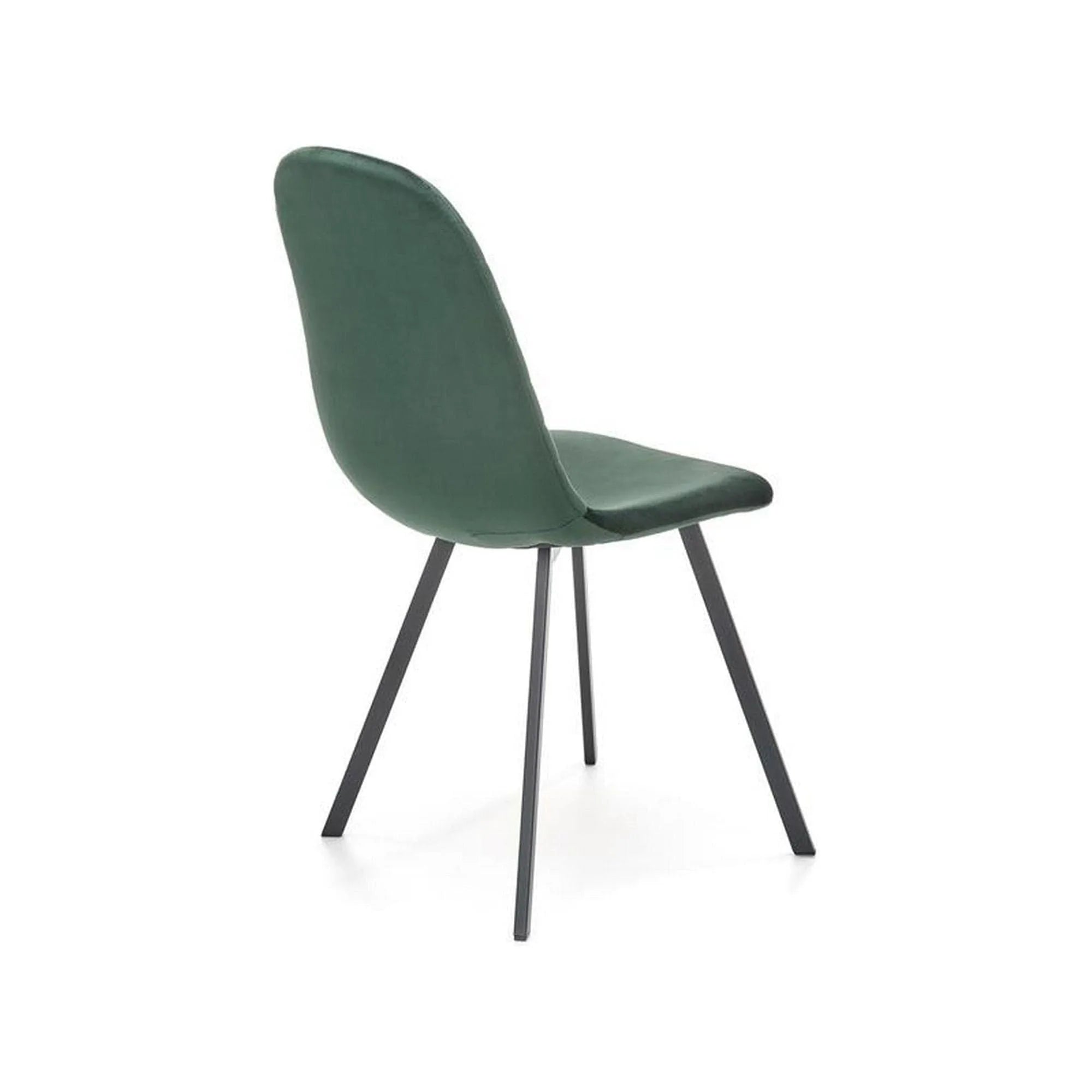 Scaun K462, verde inchis/negru, stofa catifelata/metal, 45x57x82 cm