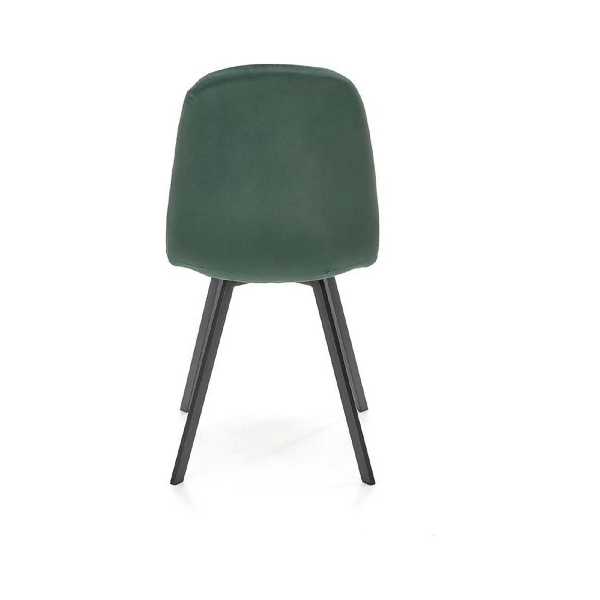 Scaun K462, verde inchis/negru, stofa catifelata/metal, 45x57x82 cm