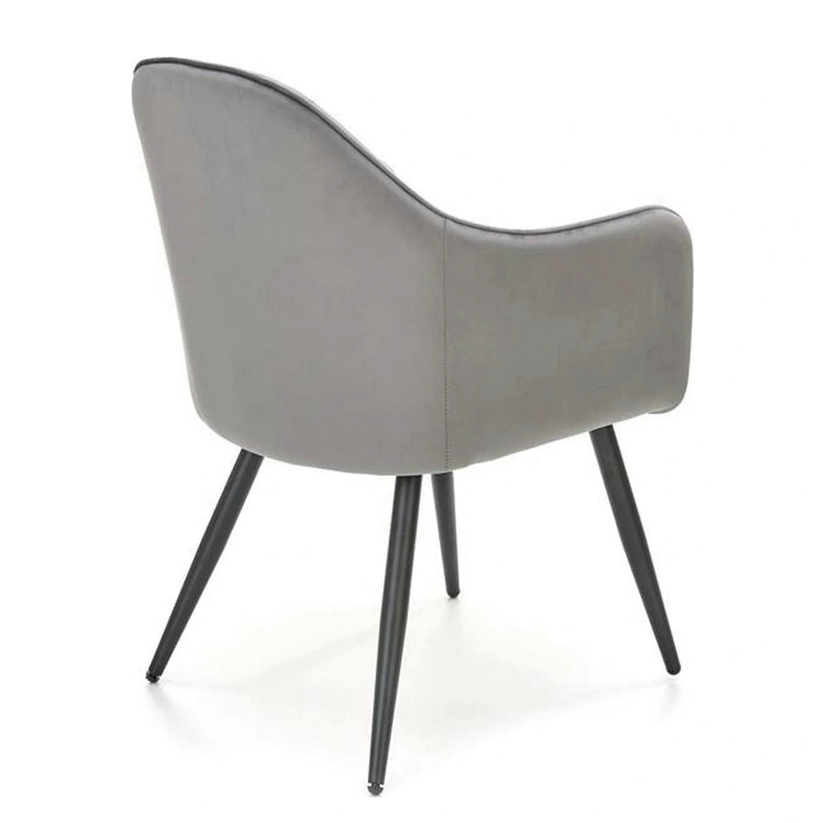 Scaun K464, gri/negru, stofa catifelata/metal, 58x59x84 cm