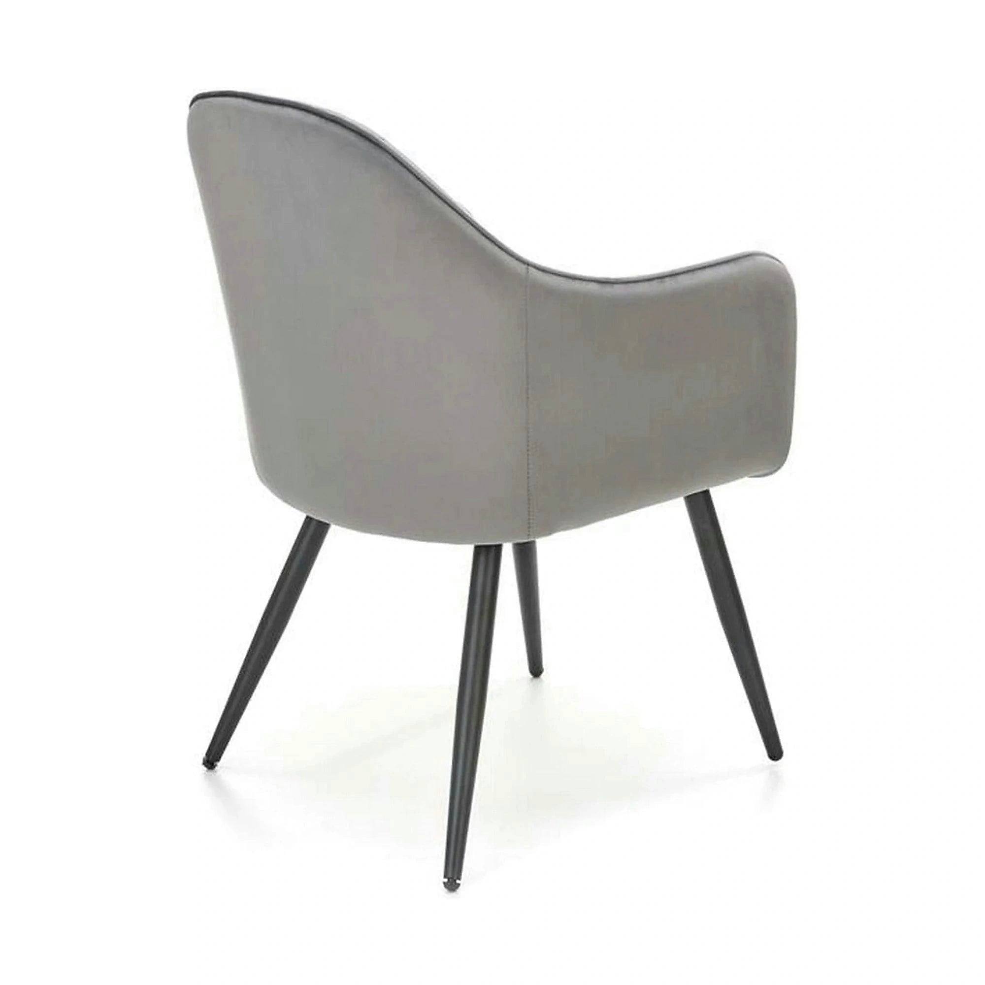 Scaun K464, gri/negru, stofa catifelata/metal, 58x59x84 cm