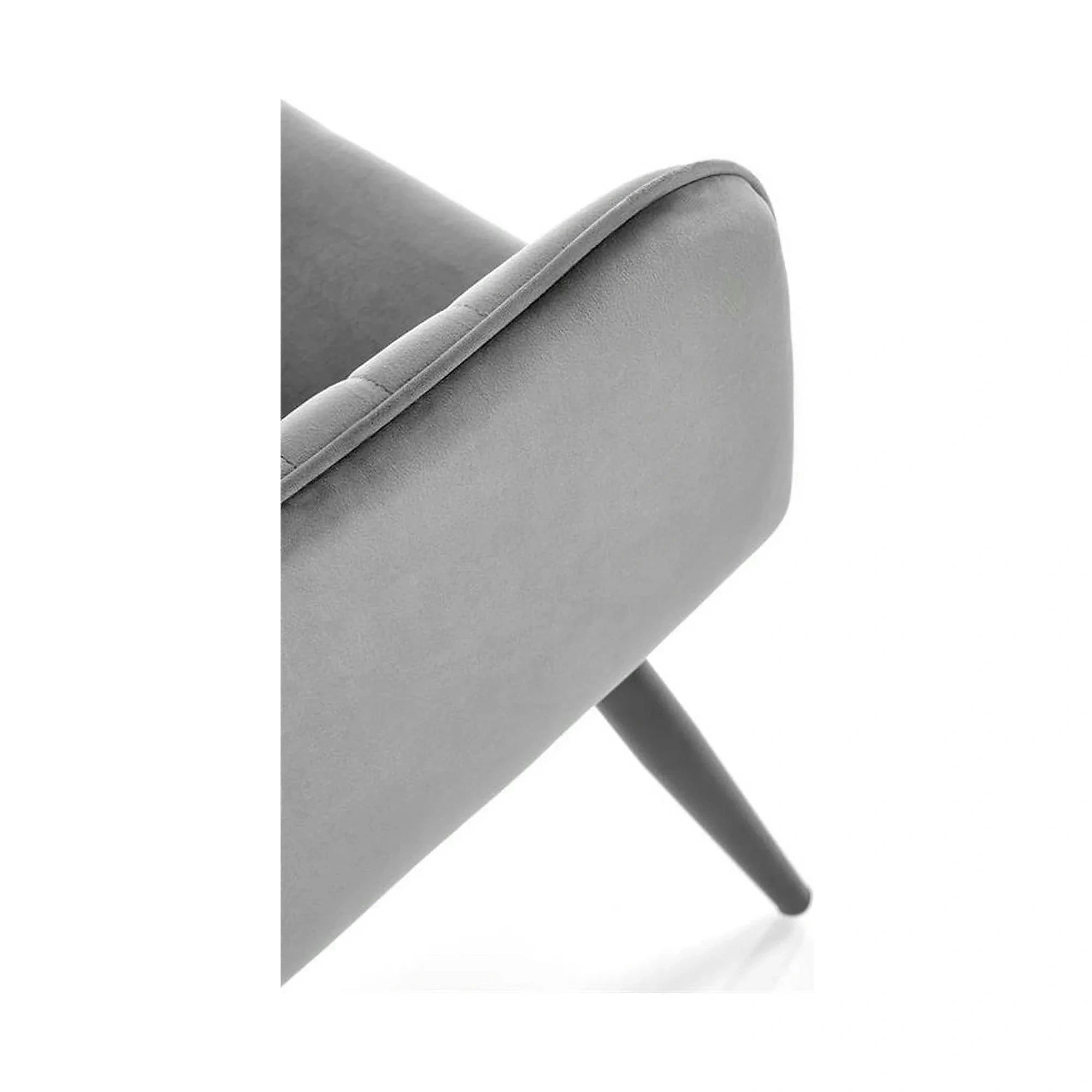 Scaun K464, gri/negru, stofa catifelata/metal, 58x59x84 cm