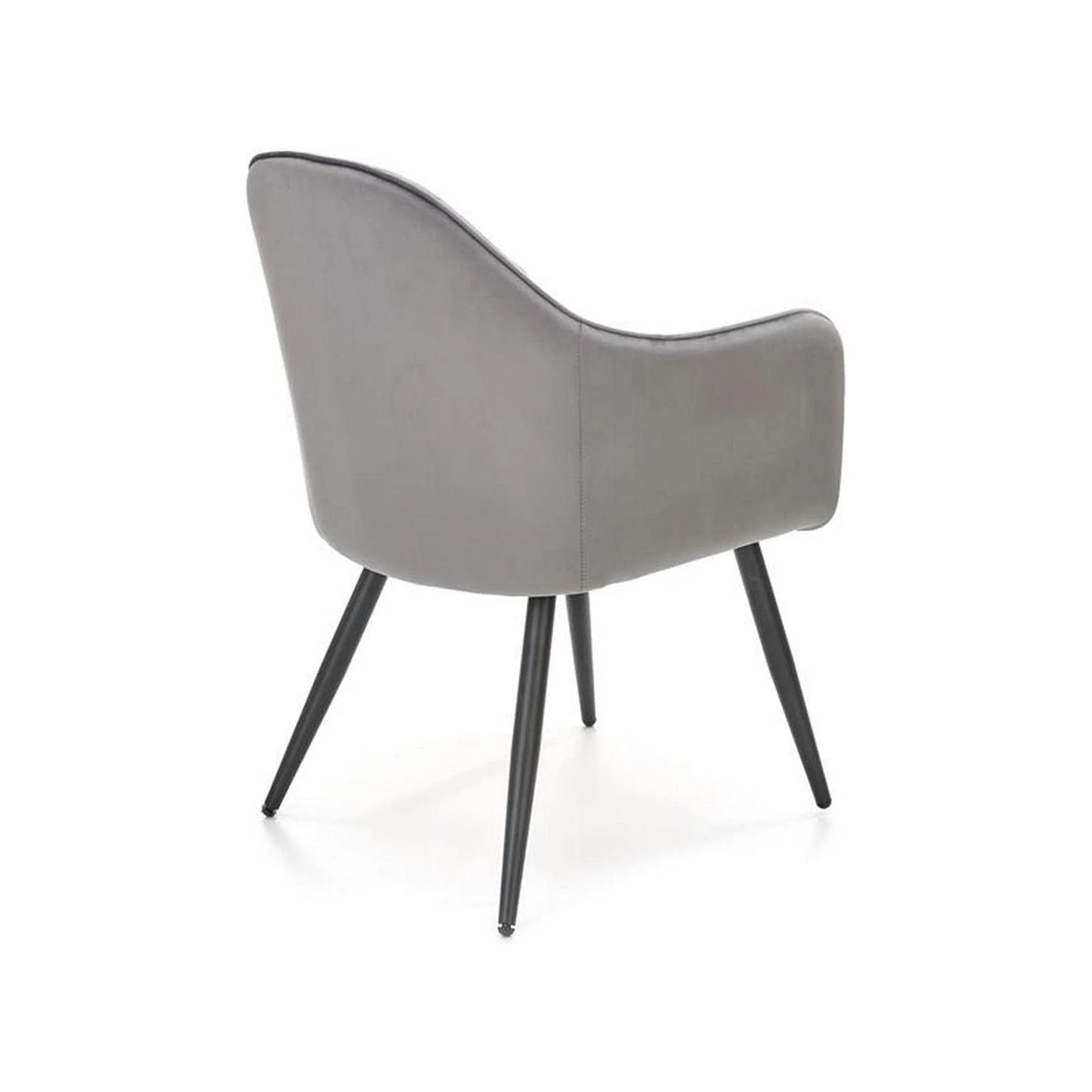 Scaun K464, gri/negru, stofa catifelata/metal, 58x59x84 cm