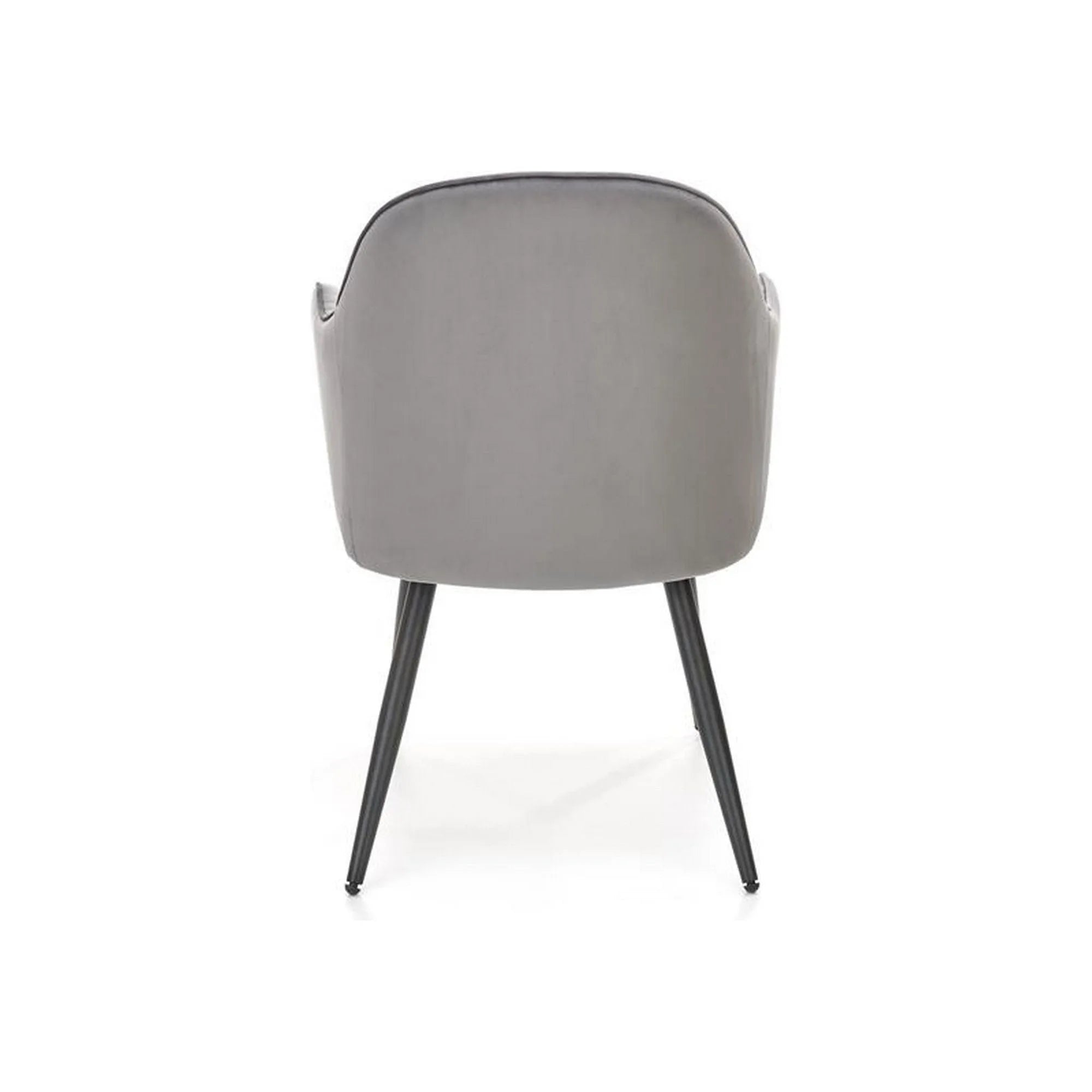 Scaun K464, gri/negru, stofa catifelata/metal, 58x59x84 cm