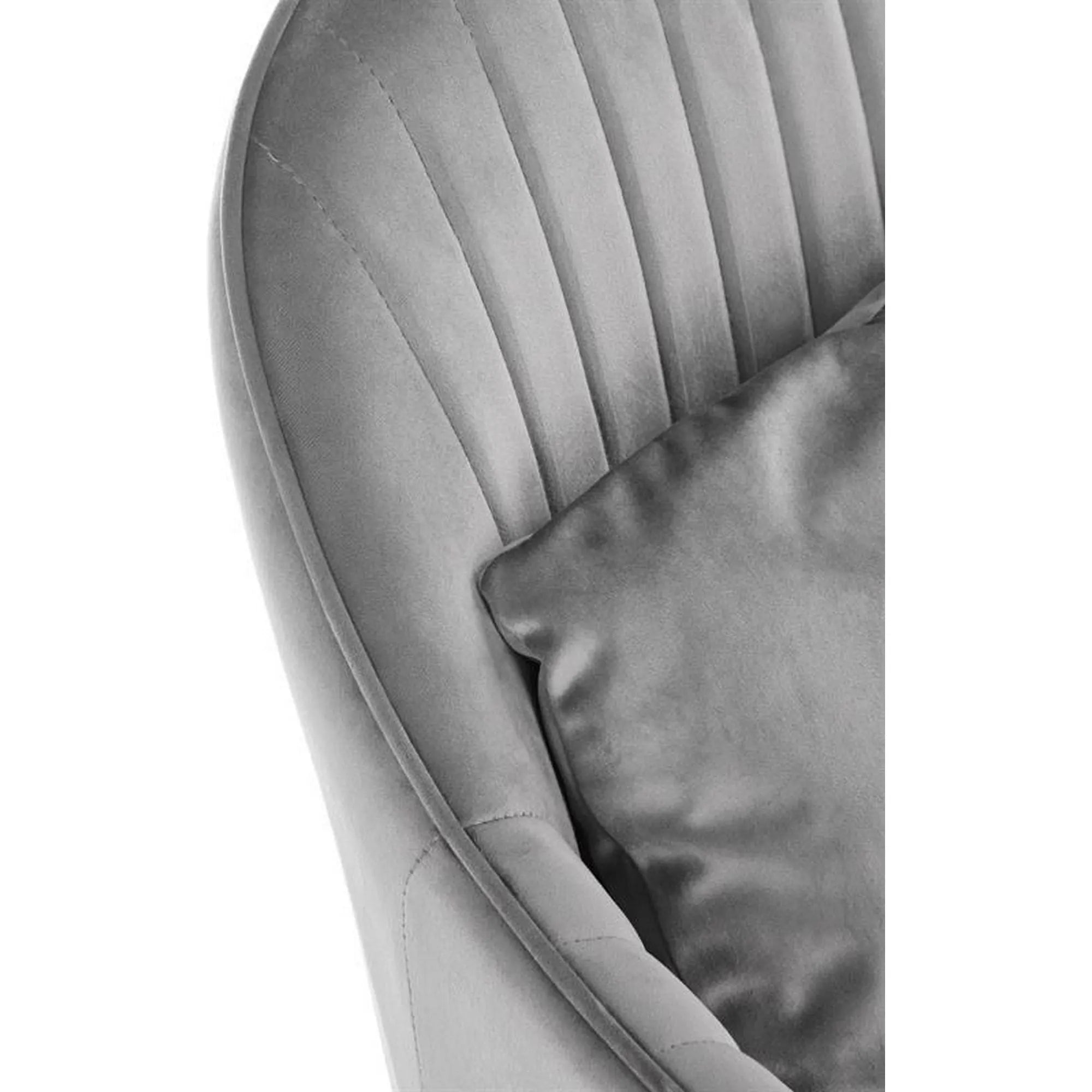 Scaun K464, gri/negru, stofa catifelata/metal, 58x59x84 cm