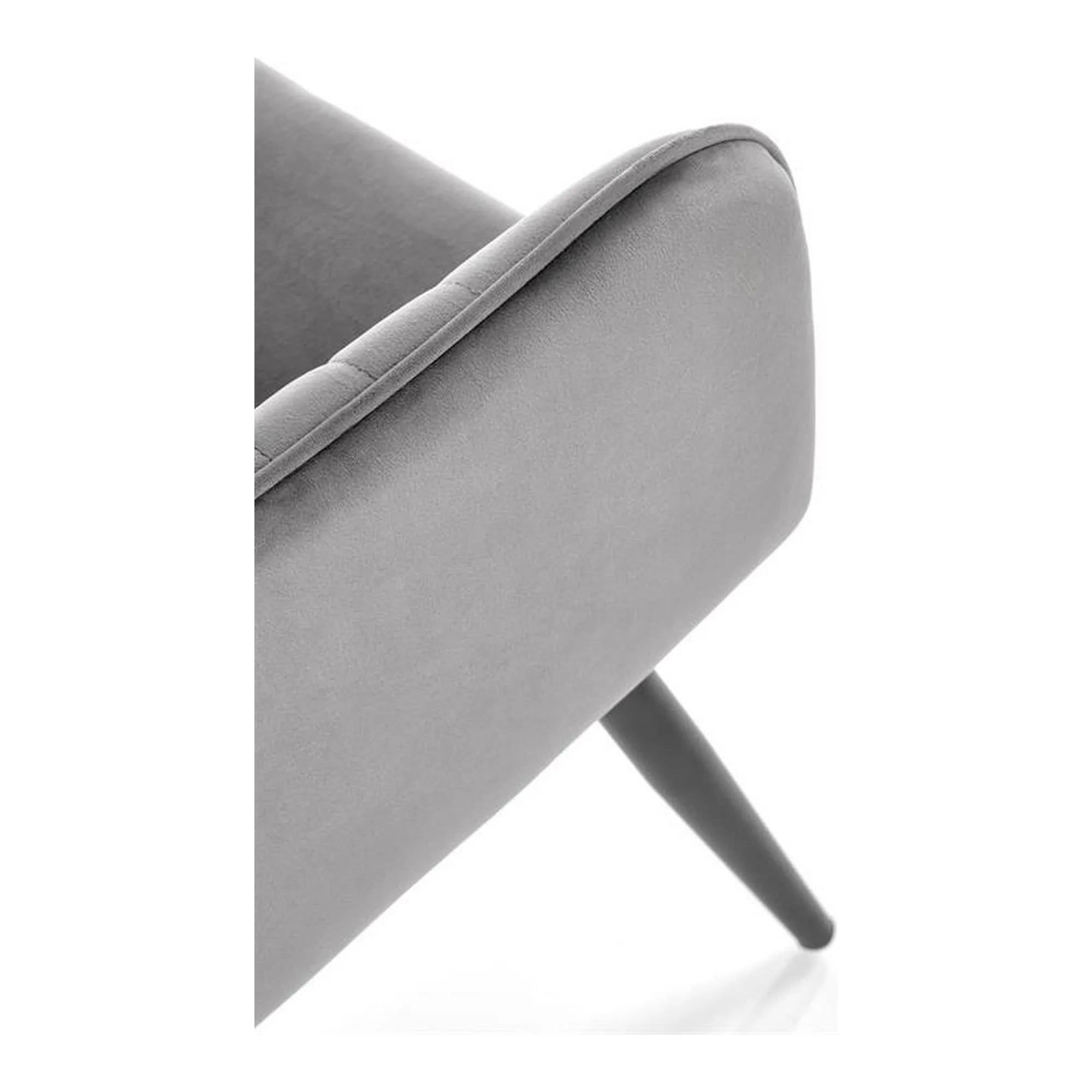 Scaun K464, gri/negru, stofa catifelata/metal, 58x59x84 cm